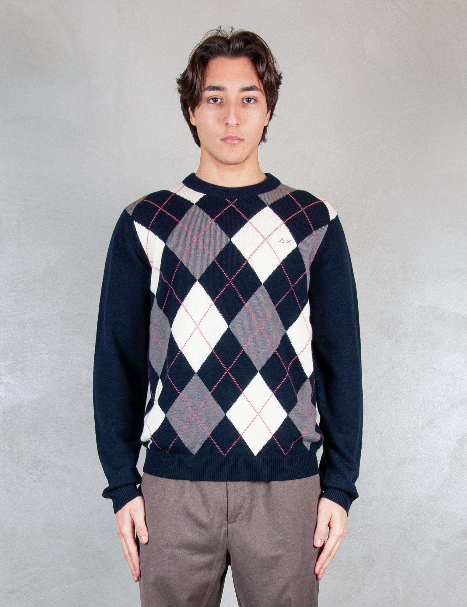 Sun68 Maglia Girocollo Argyle K45160 0747 Sun68 