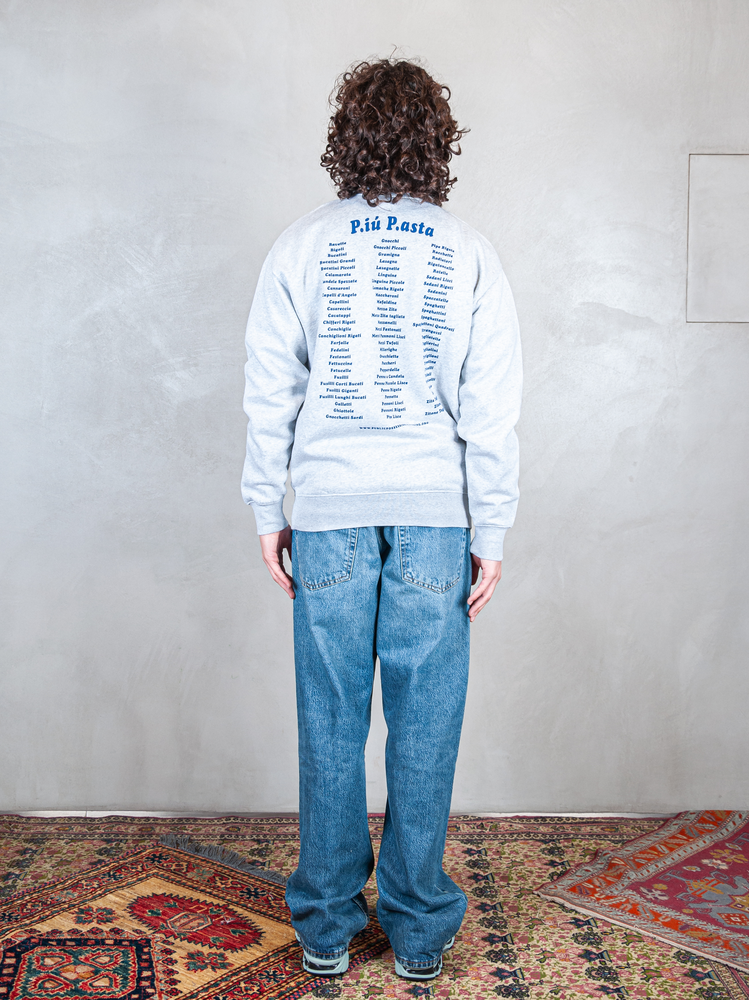Public Possession felpa P.Più Pasta Crewneck P.PIU PASTA HEATHER GREY Public Possession 