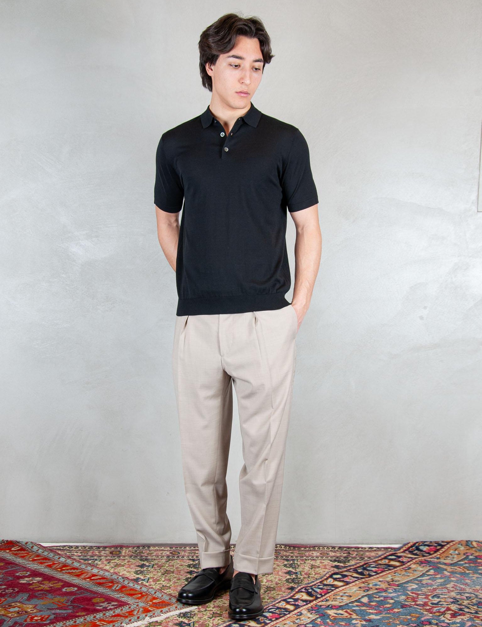 >Polo Cotone Egiziano DK17037 NERO Raphael - Dkt 