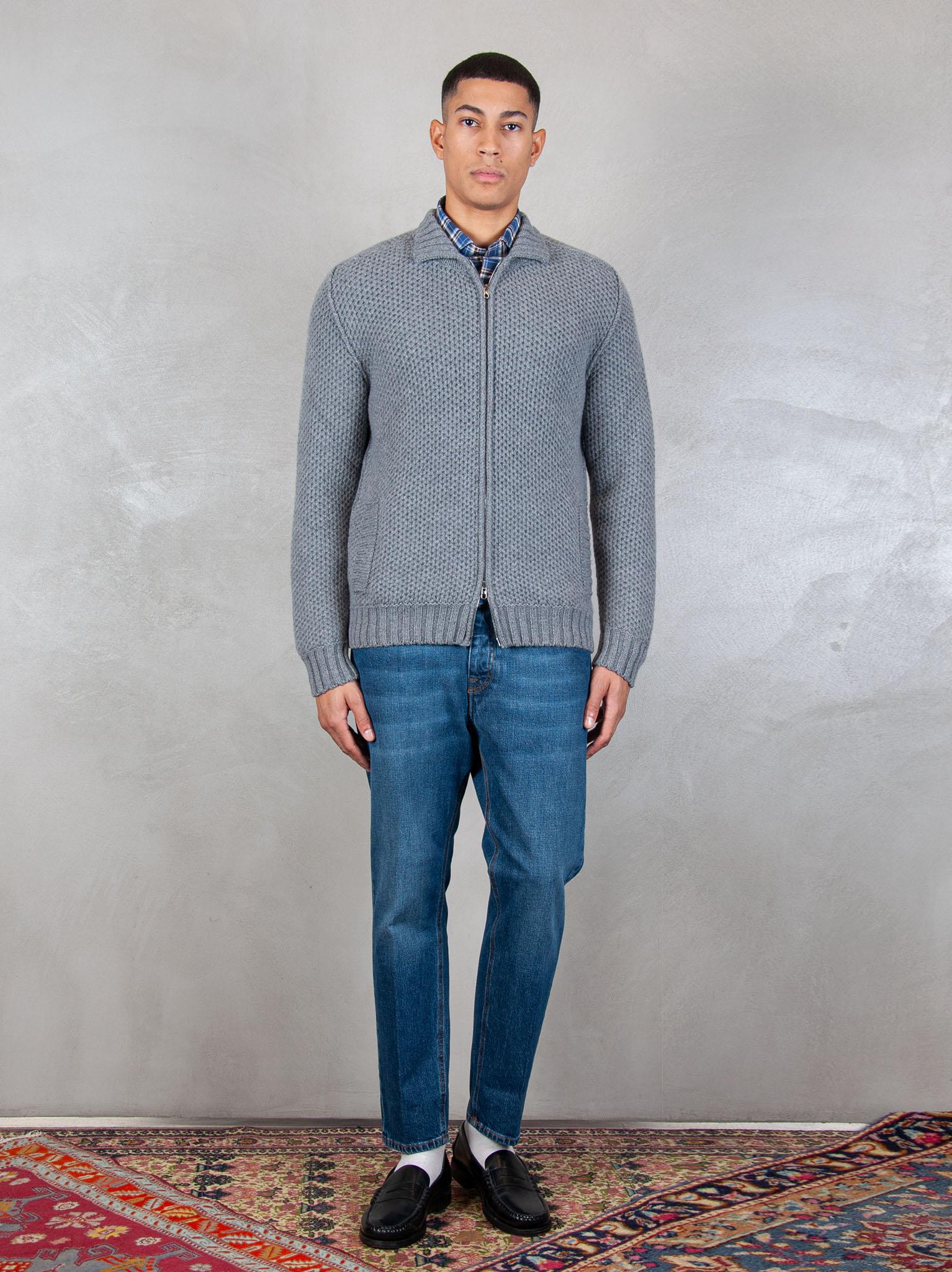 Luigi Gentile Maglia Giubbotto Zip Nido d'Ape LG1207 04 Luigi Gentile 