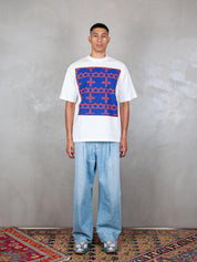 TTT T-Shirt <BR/>Dashed Line tee 13TS003 WHITE TTT 