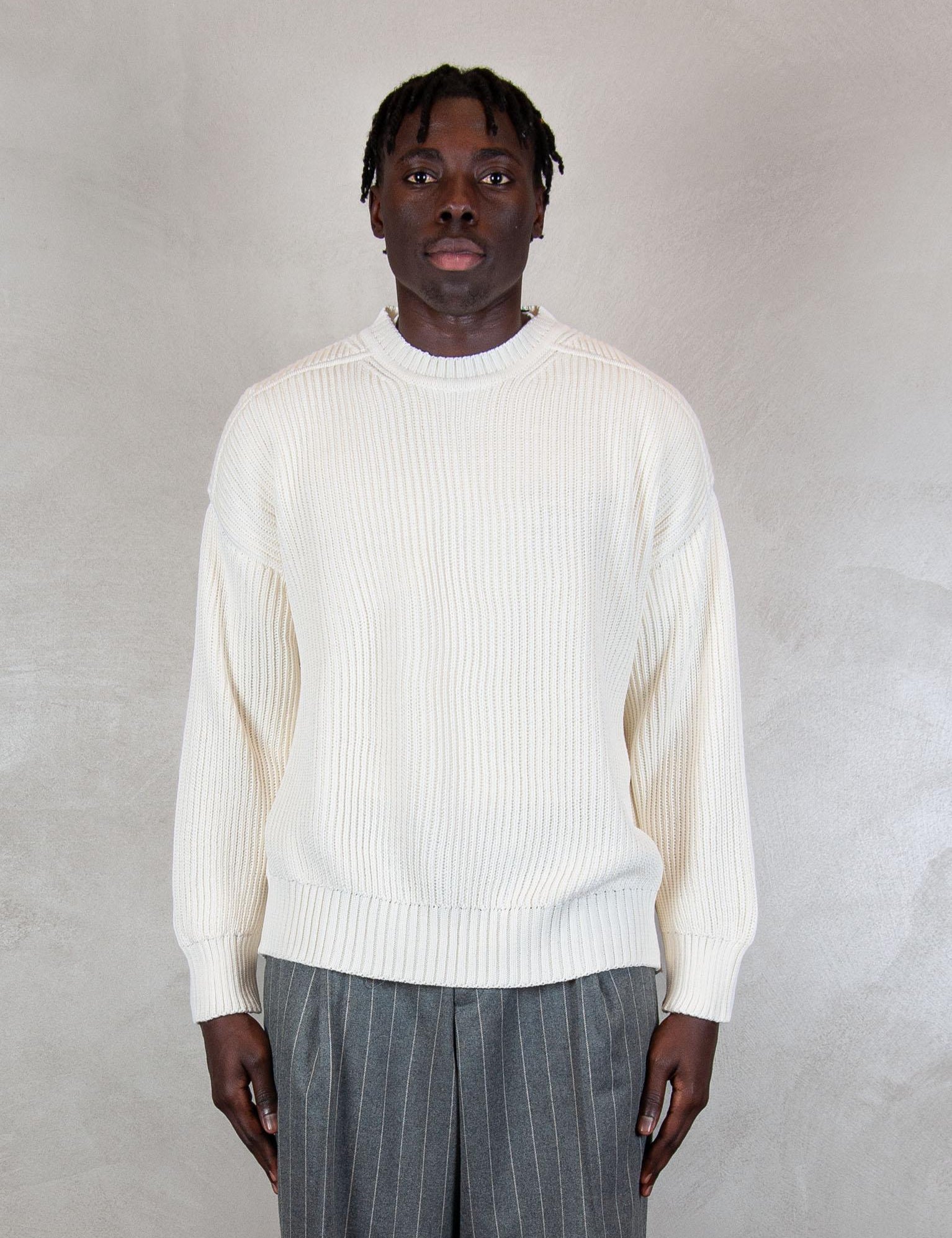 >Rib Sweater RIB SWEATER CREAM Hi Five 