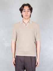 Seinse Maglia <BR/>Polo Capri Traforata ME3203 BEIGE Seinse 