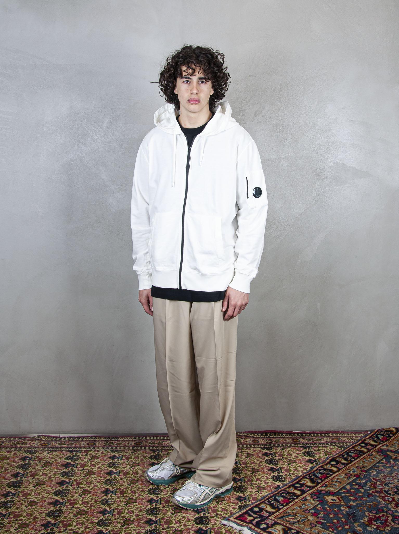 Hooded Sweatshirt Open Light Fleece SS057A-2246G 103 C.P. company 