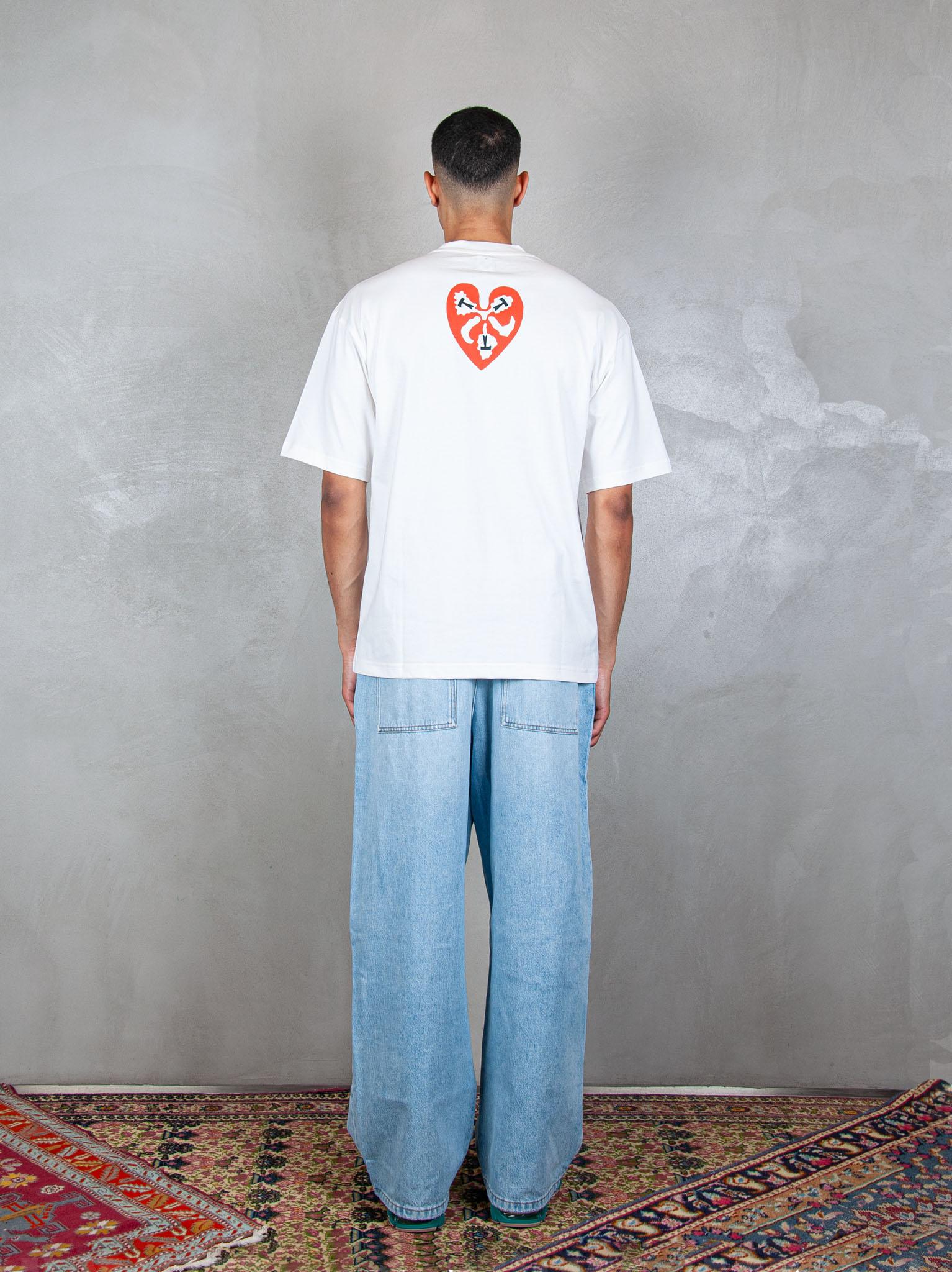 TTT T-Shirt Heart tee 13TS010 WHITE TTT 