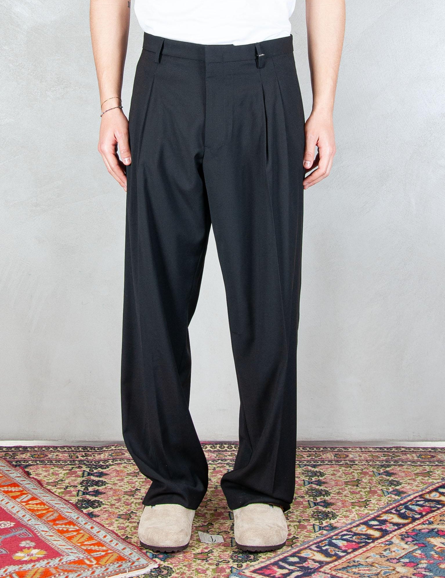 >Pantalone Loose 2 pinces PA3680 NERO I'm Brian 