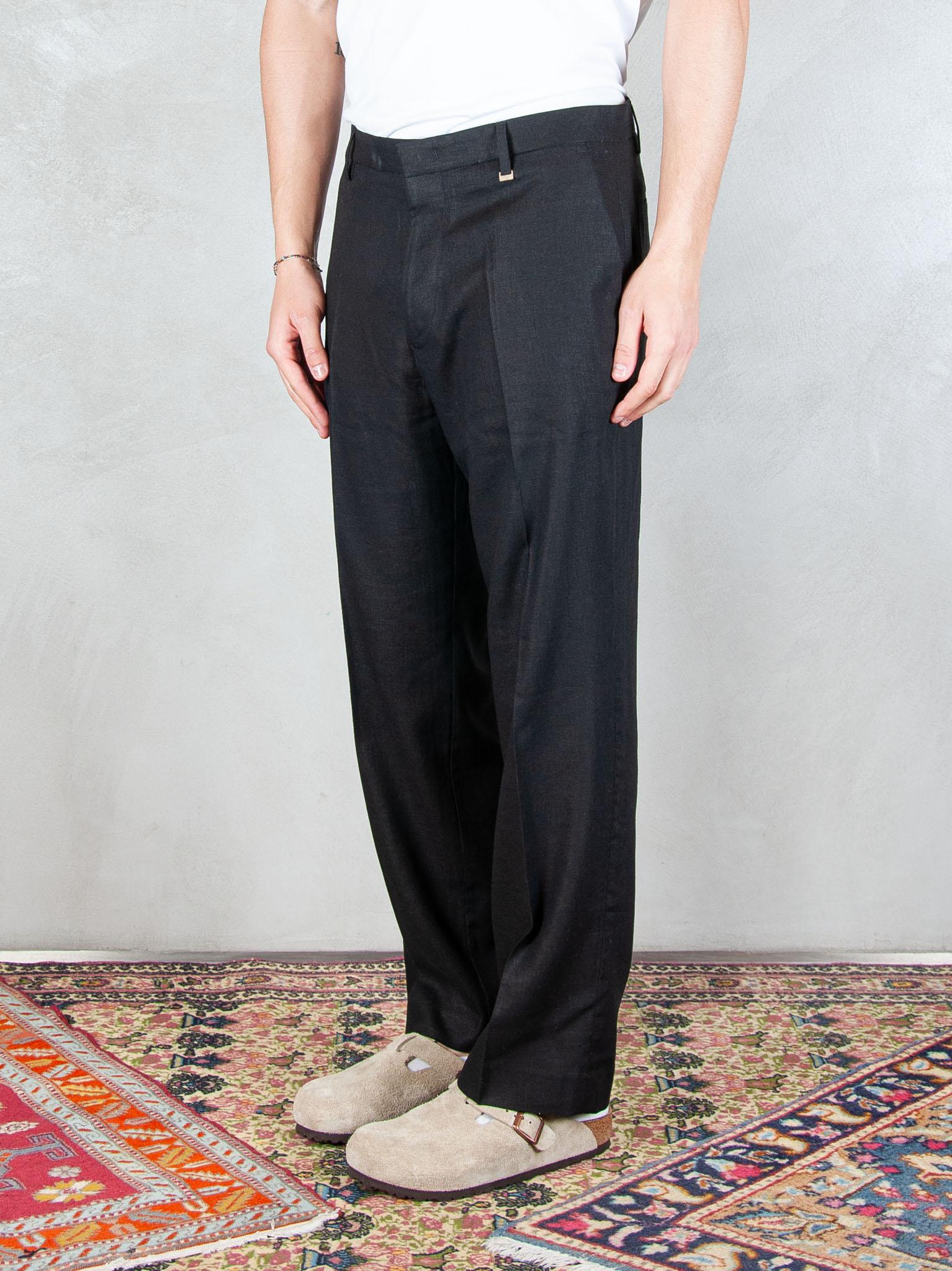 I'M Brian Pantalone Regular Lino PA3703 NERO I'm Brian 