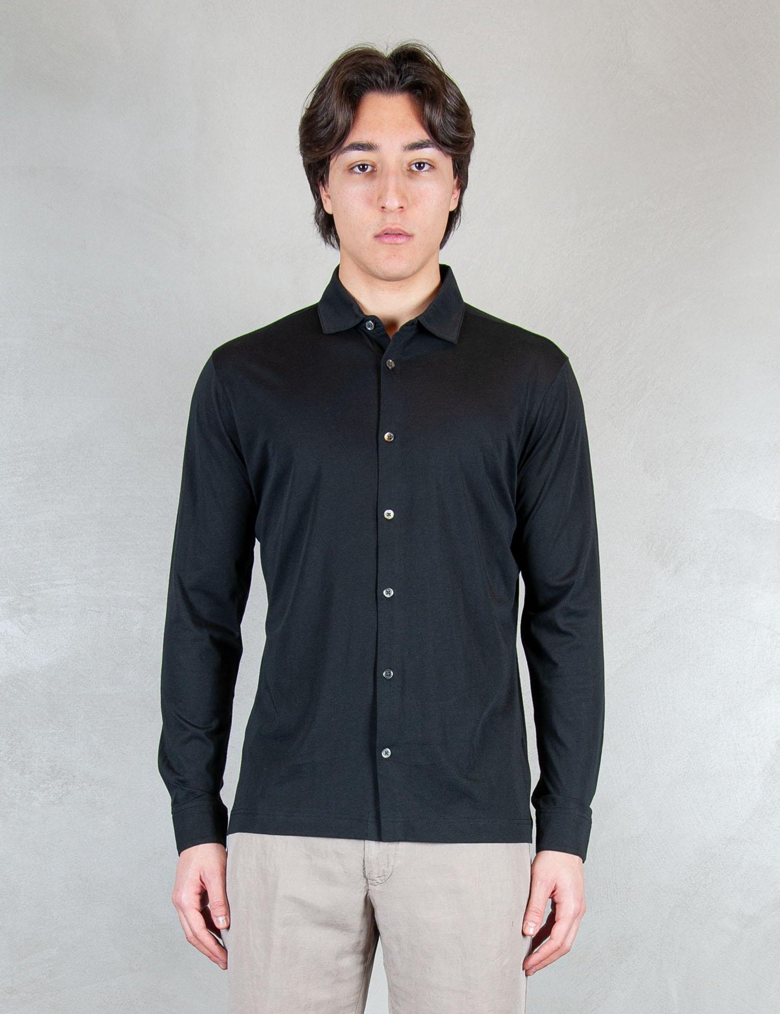 >Camicia Cotone Pima DK17109 NERO Raphael - Dkt 