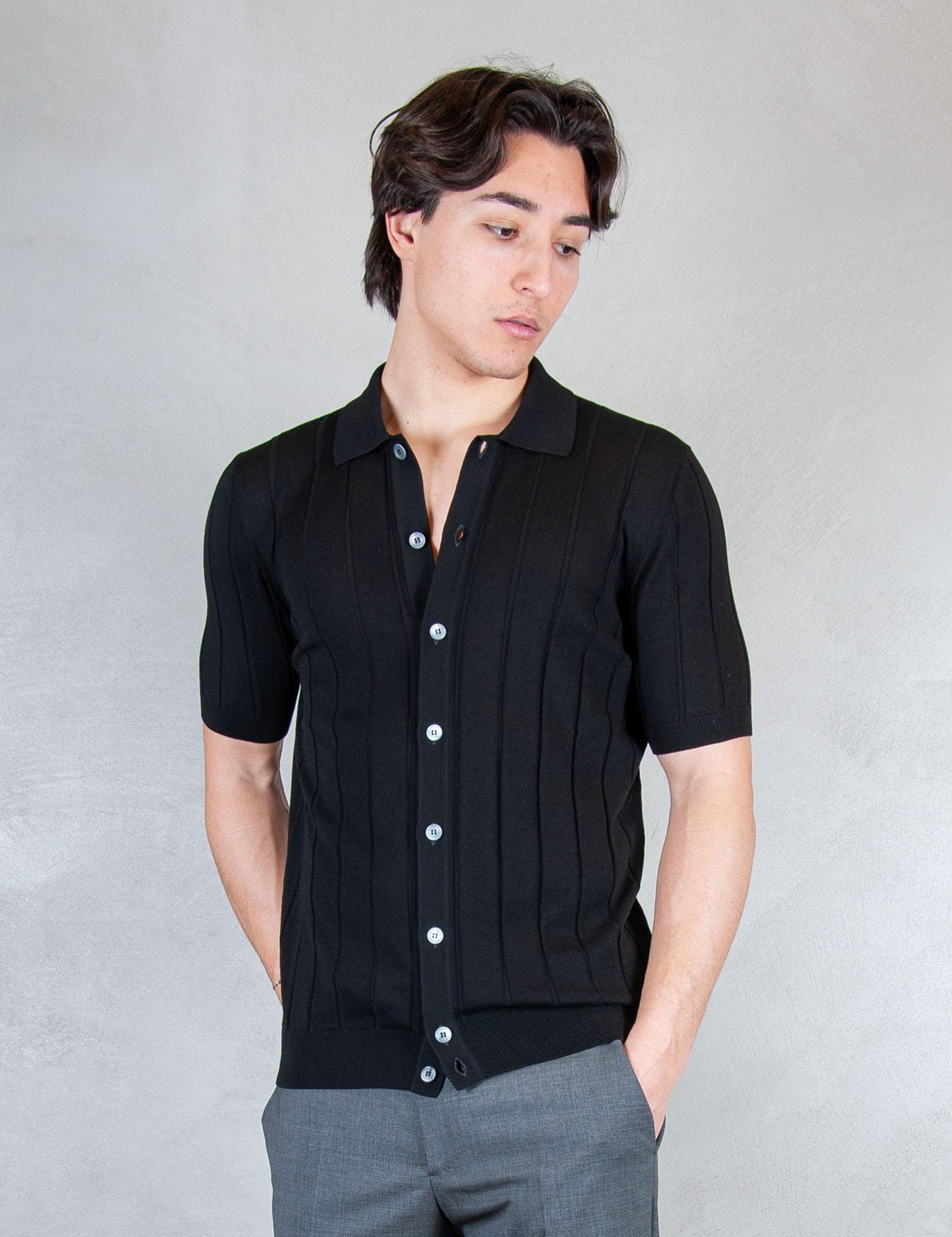 >Camicia Costa Piatta 57143-20634 099 Raphael - Grnsas 