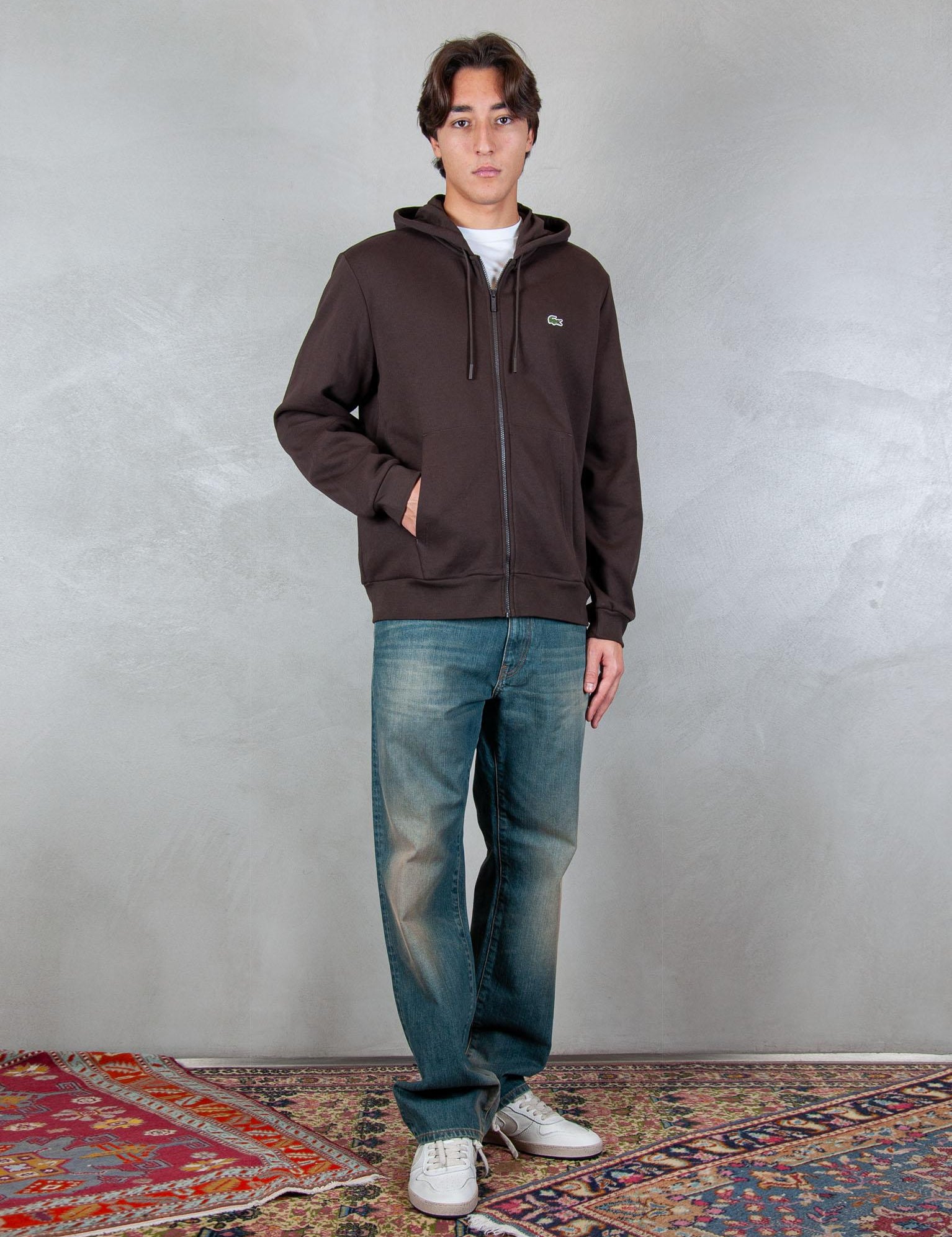 >Felpa cappuccio con zip SH9626 SKB Lacoste 