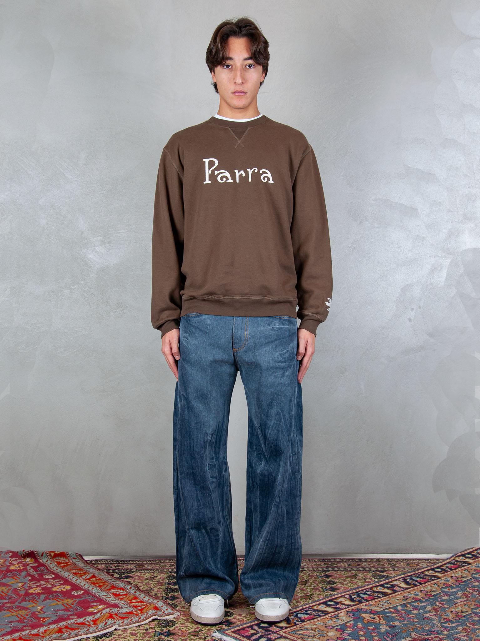 Parra Felpa Weird Trad Logo crewneck 54321 BROWN Parra 