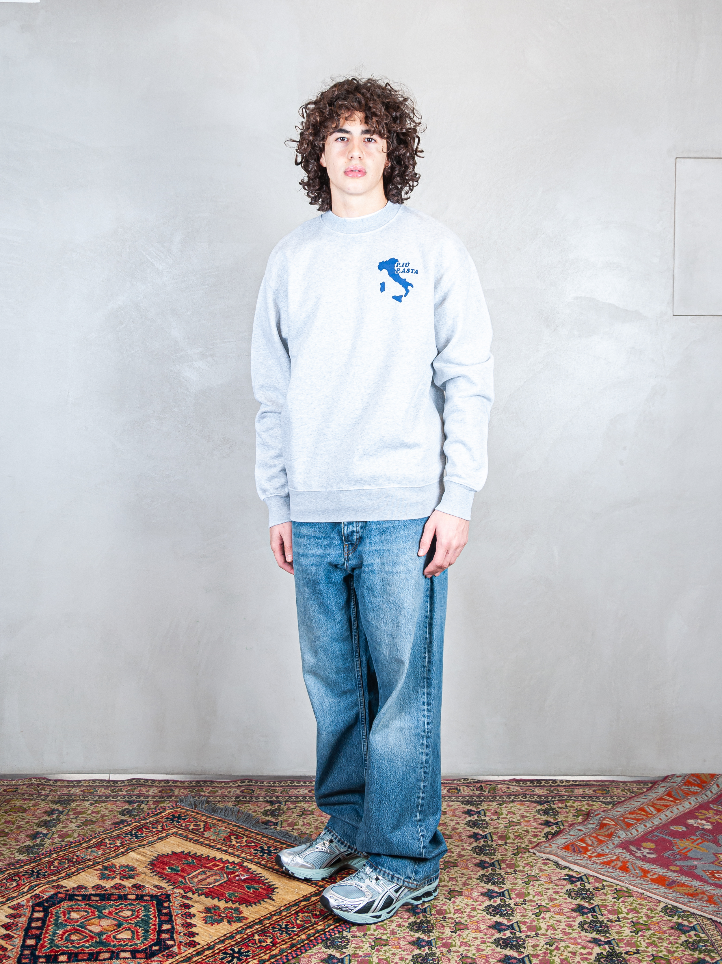 Public Possession felpa P.Più Pasta Crewneck P.PIU PASTA HEATHER GREY Public Possession 