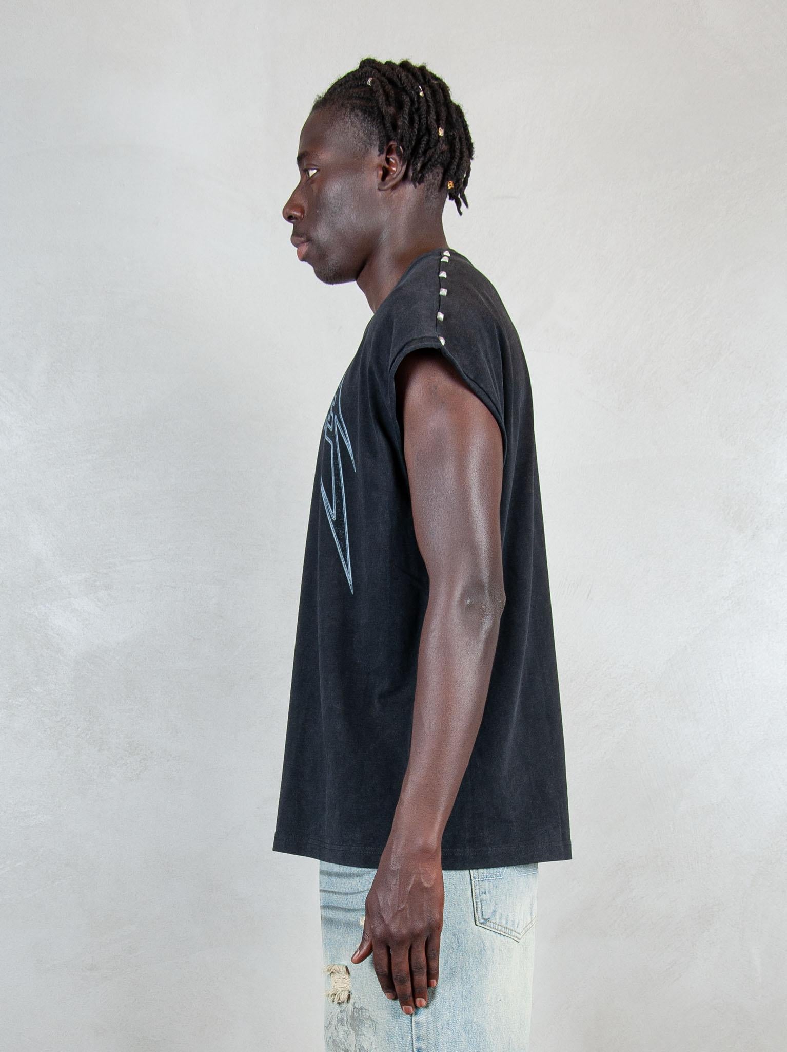 Acupuncture T-shirt   Studded Metal STUDDED METAL S/L WASHED BLACK Acupuncture 
