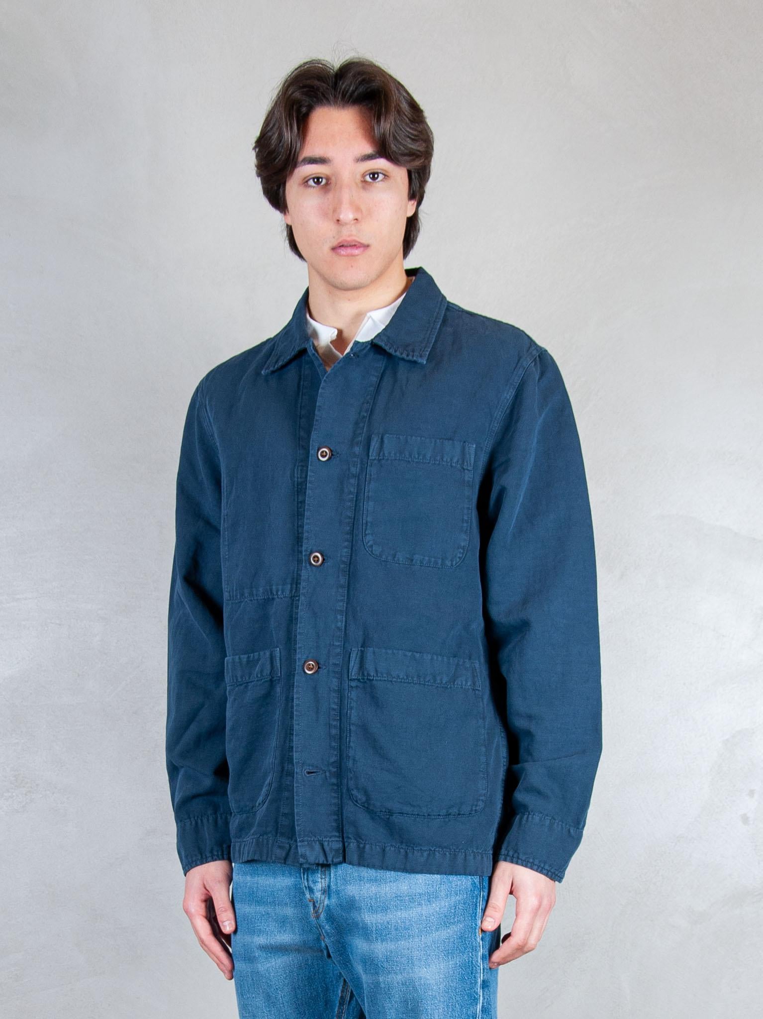 Chesapeak's Overshirt Saint Malò SAINT MALO CTN/LIN-NAVY Chesapeak's 