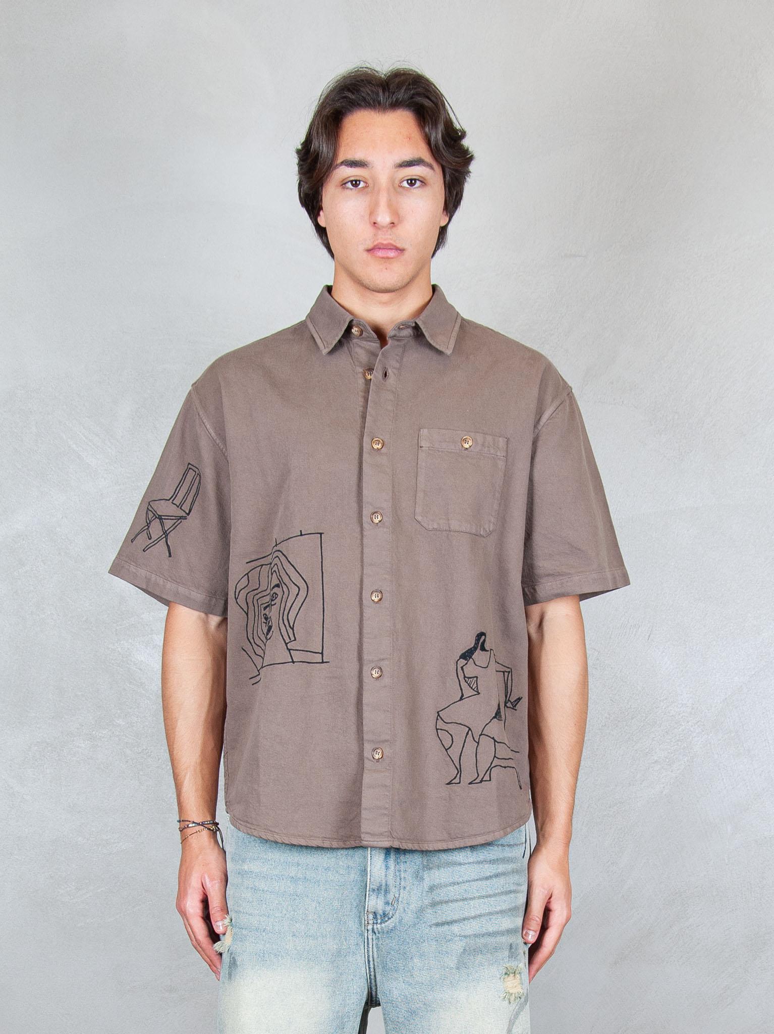 Parra Camicia Crooked face 55320 BROWN Parra 