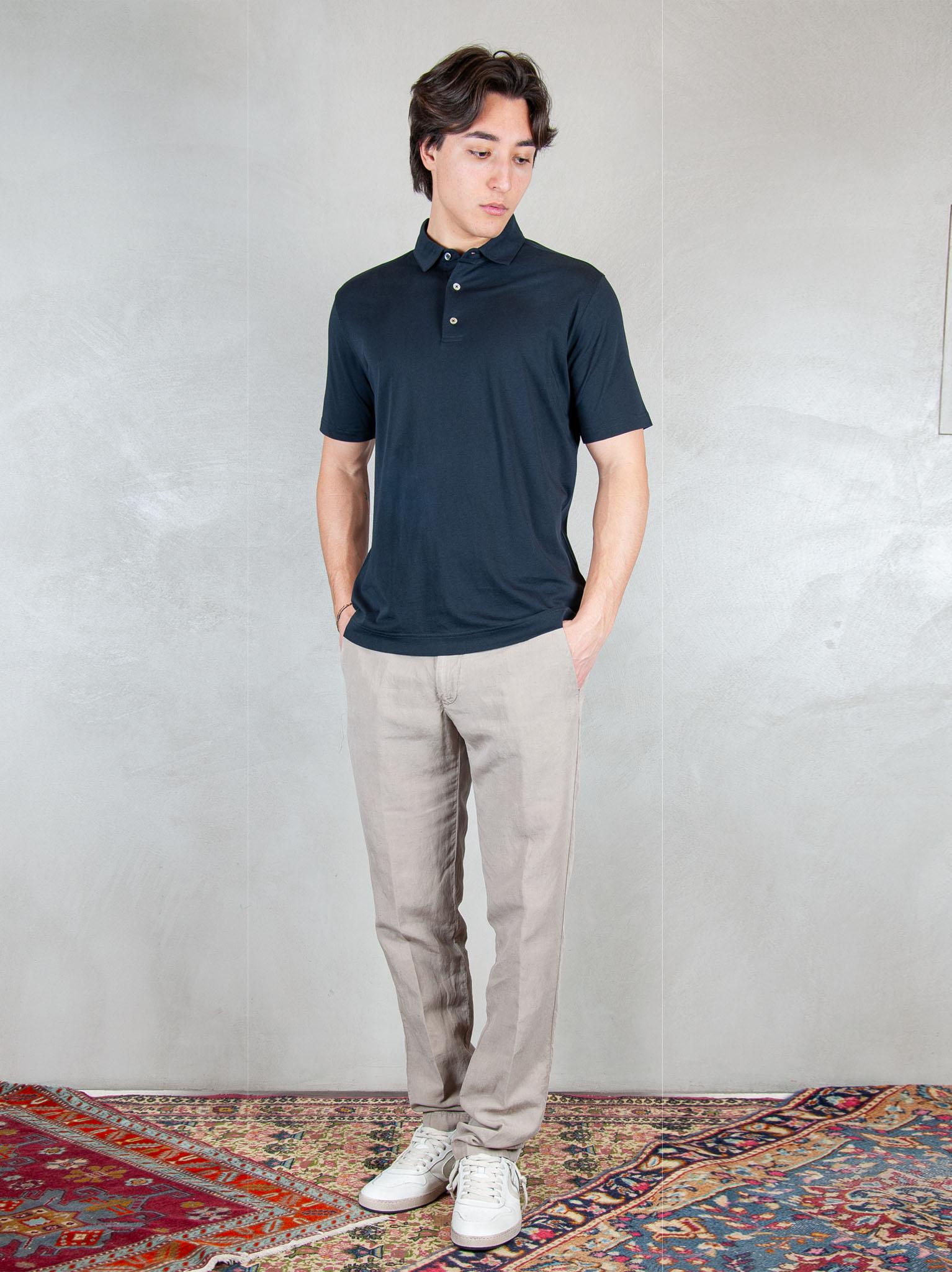 Raphael1966 Polo SS Cotone Pima DK17102 BLU NOTTE Raphael - Dkt 