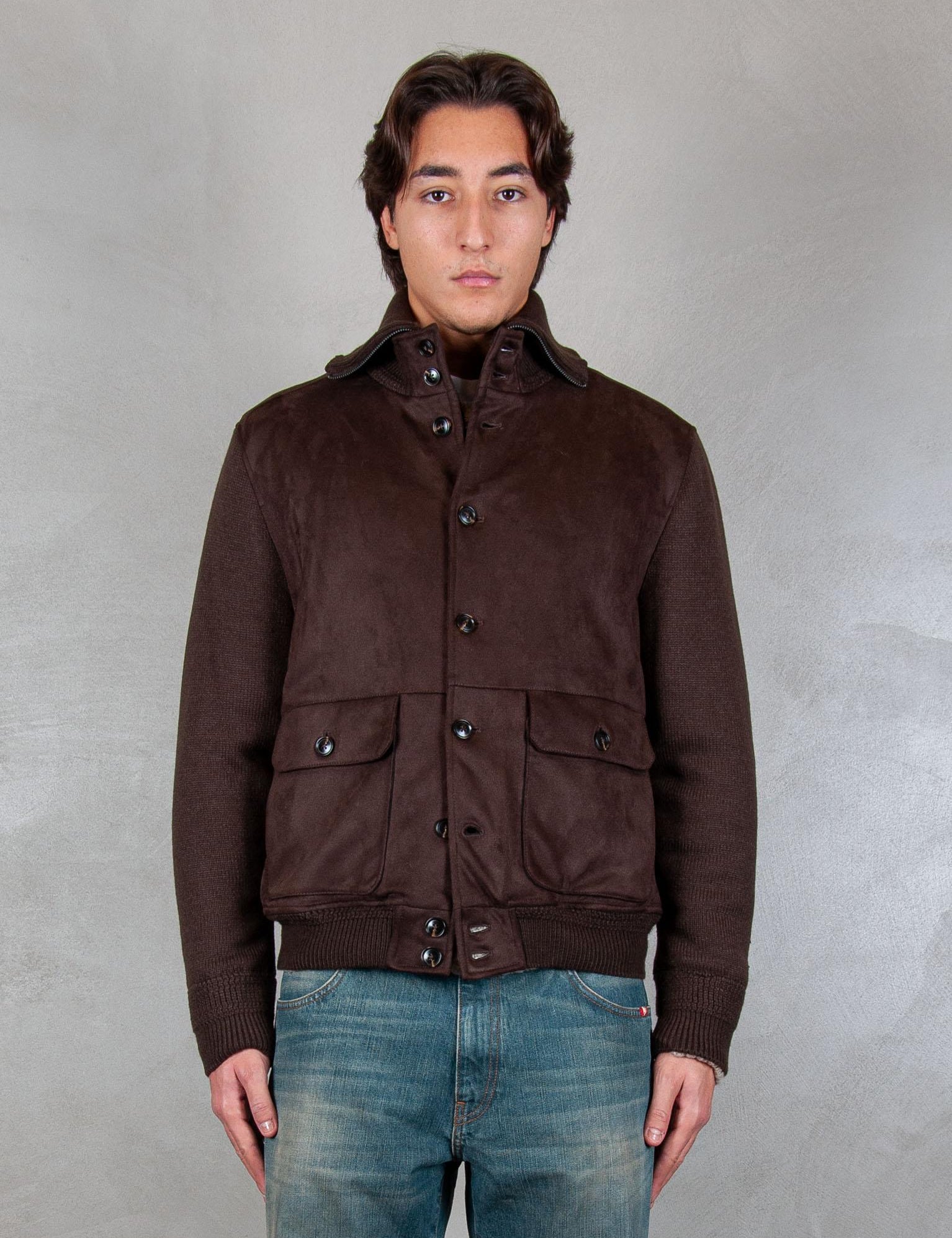 Seinse Giubbotto maniche in maglia GBI1079 MORO Seinse 