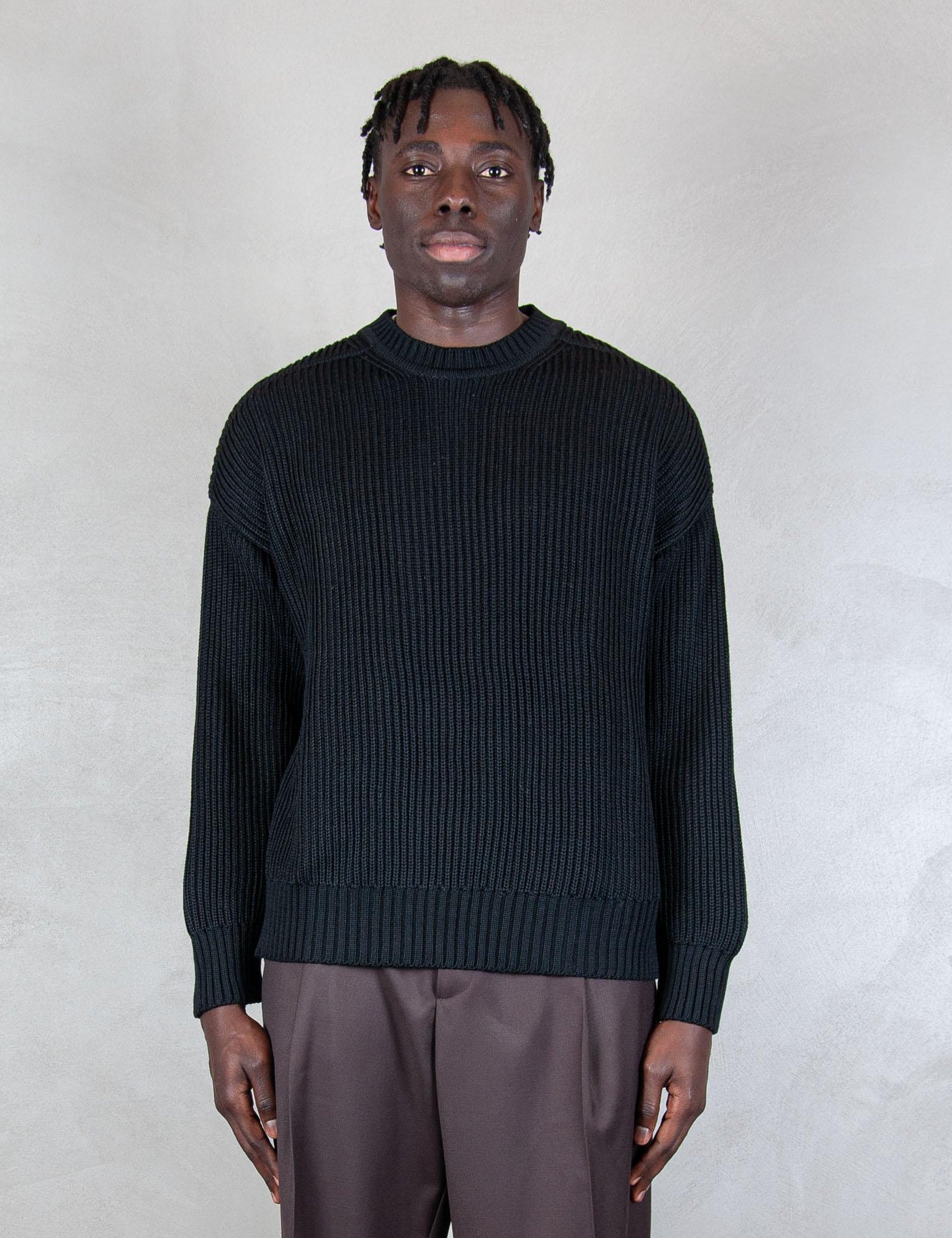 >Rib Sweater RIB SWEATER BLACK Hi Five 