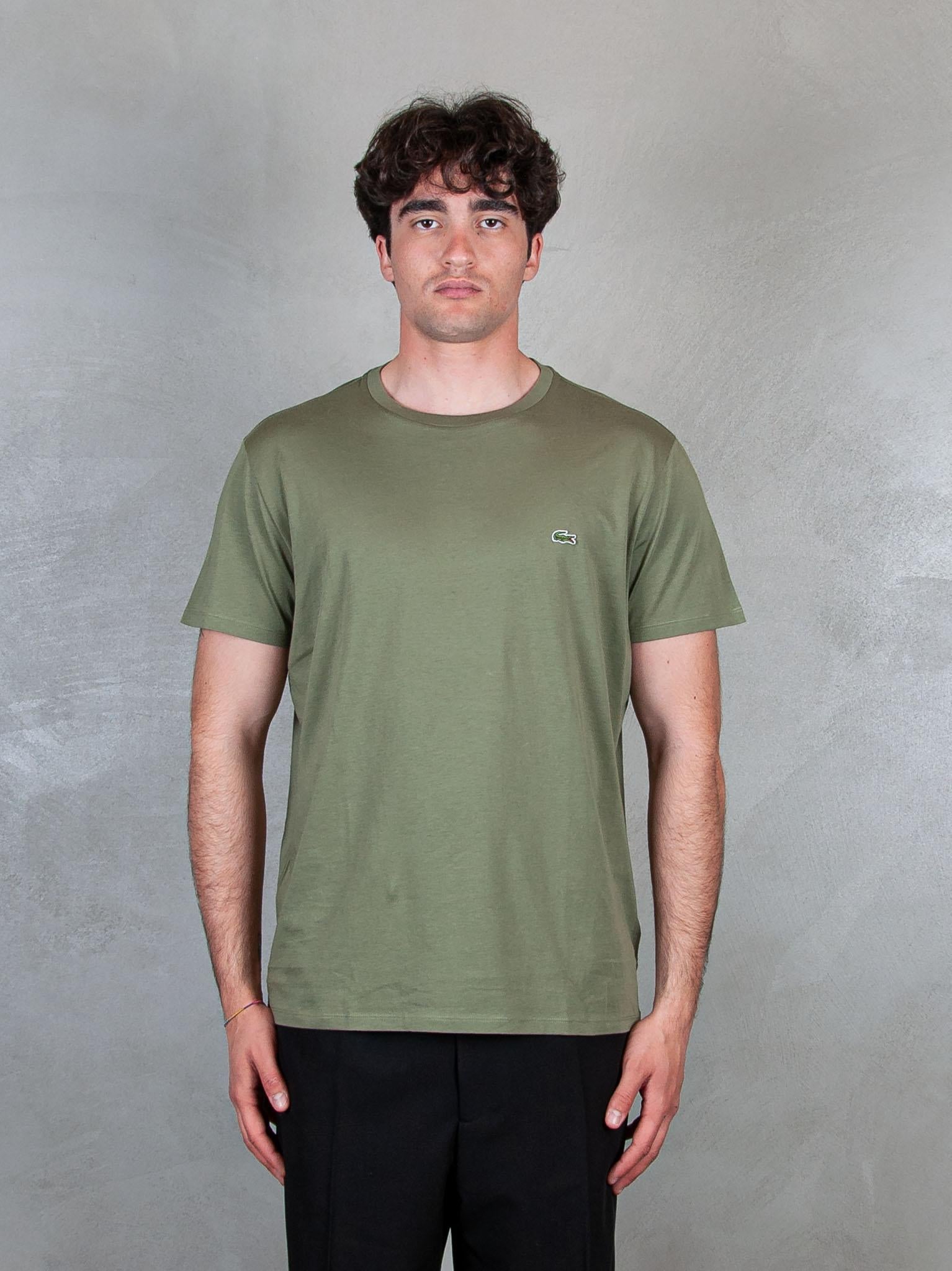 T-Shirt in cotone Pima TH6709 BMY Lacoste 
