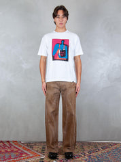 Parra T-shirt <BR/>No Books tee 54105 WHITE Parra 