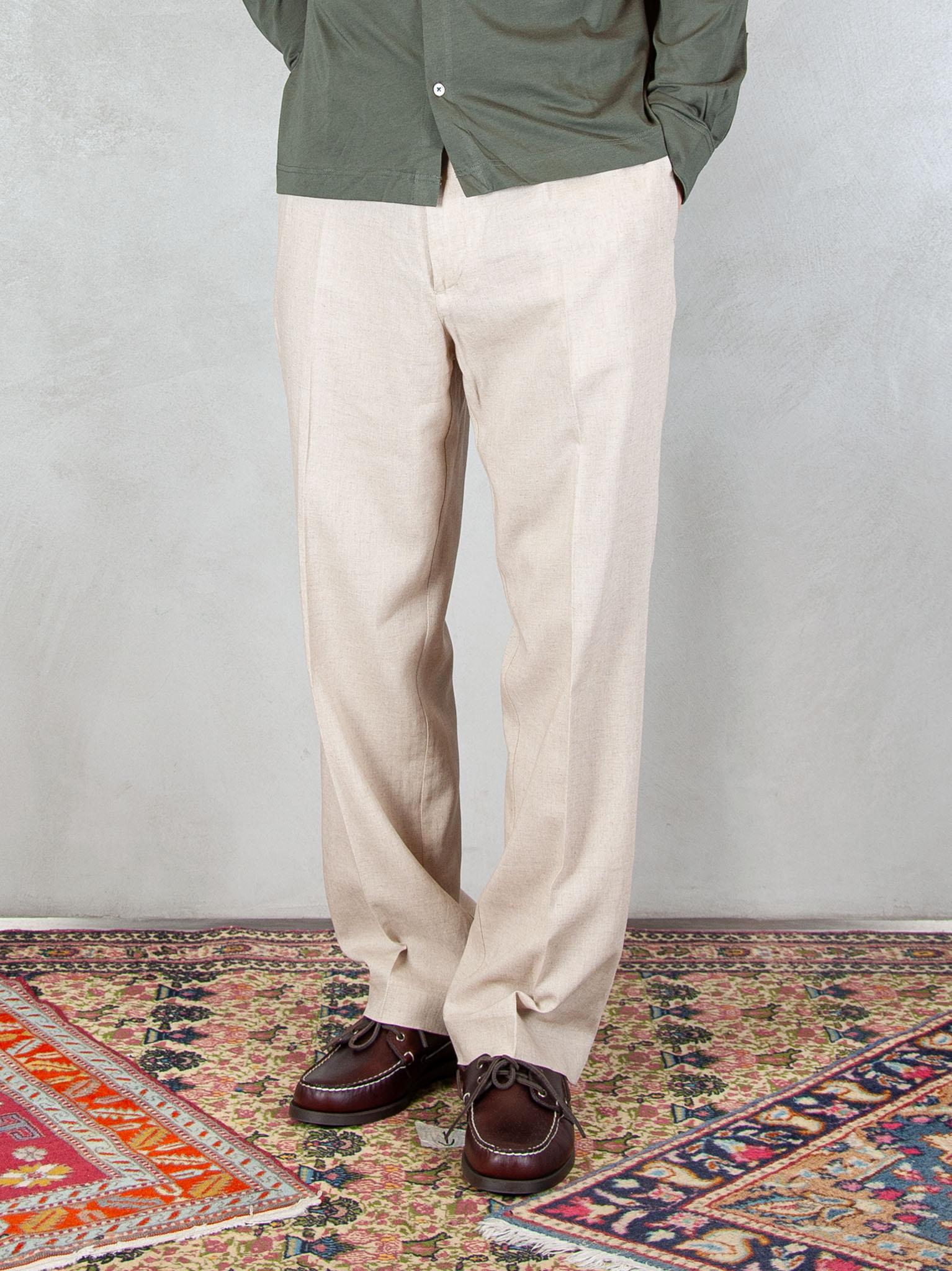 I'M Brian Pantalone Regular Lino PA3703 BEIGE I'm Brian 