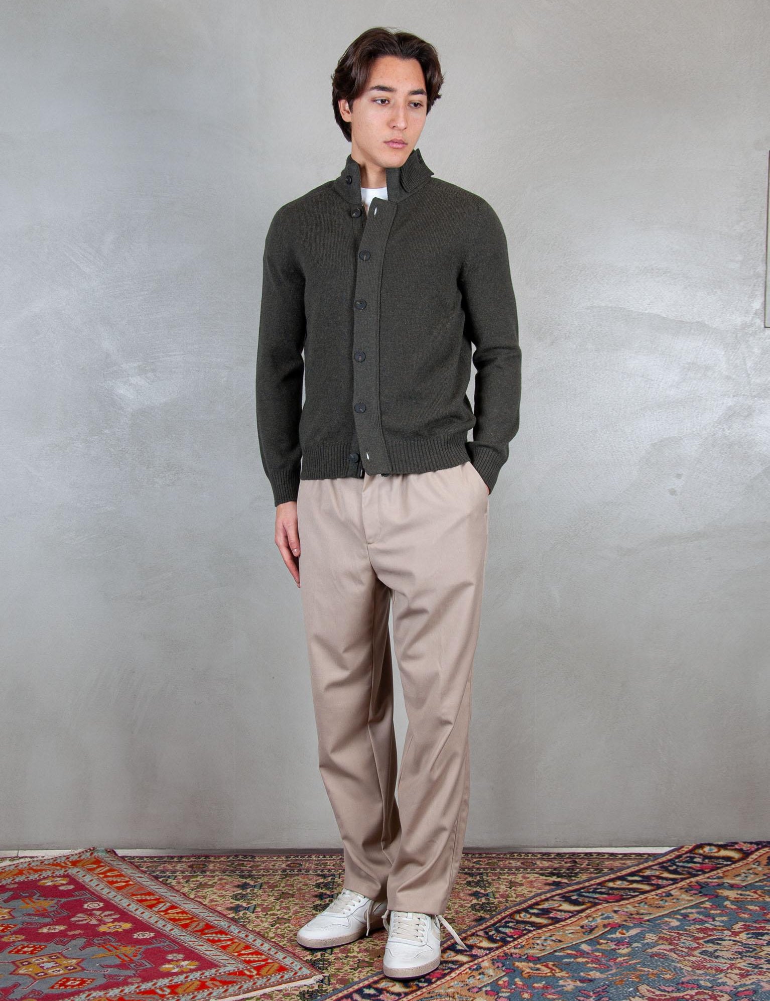 >Giubbotto zip e bottoni 23170-25025 496 Raphael - Grnsas 