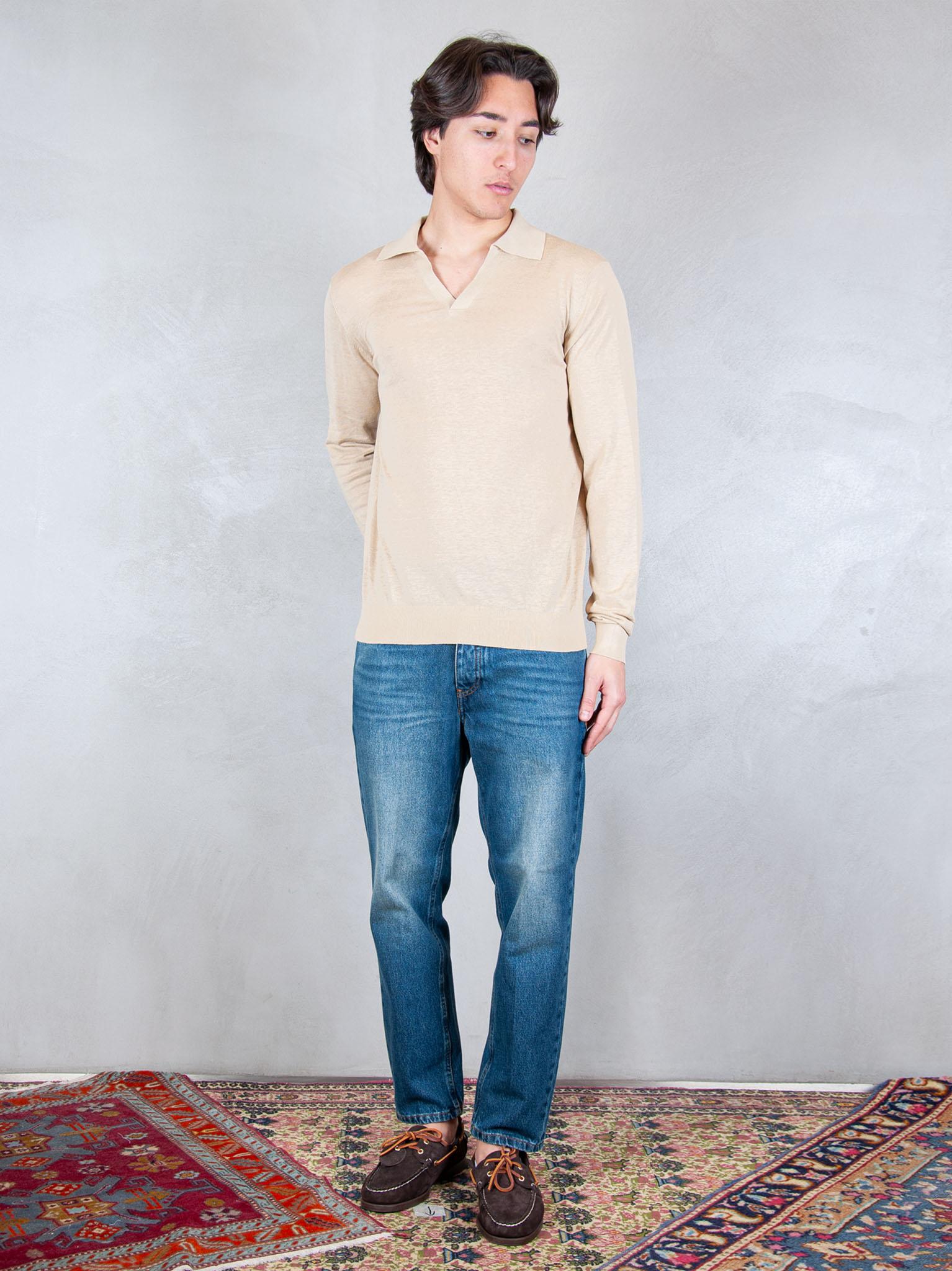 Seinse Maglia Polo Capri Cotone e Seta ME3319 BEIGE Seinse 