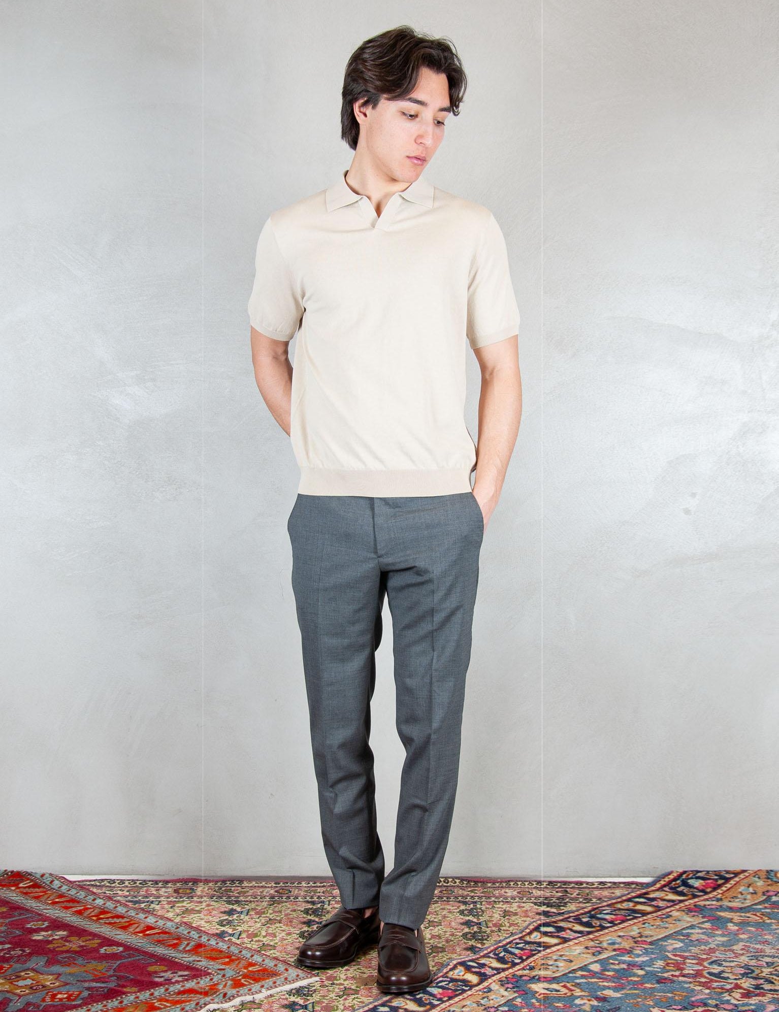>Polo Capri Cotone Crepe DK17008 SABBIA Raphael - Dkt 