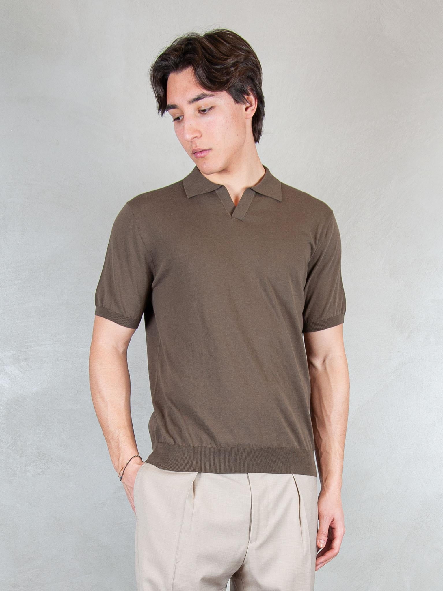Raphael1966 Maglia Polo Capri Cotone Crepe DK17008 MORO Raphael - Dkt 