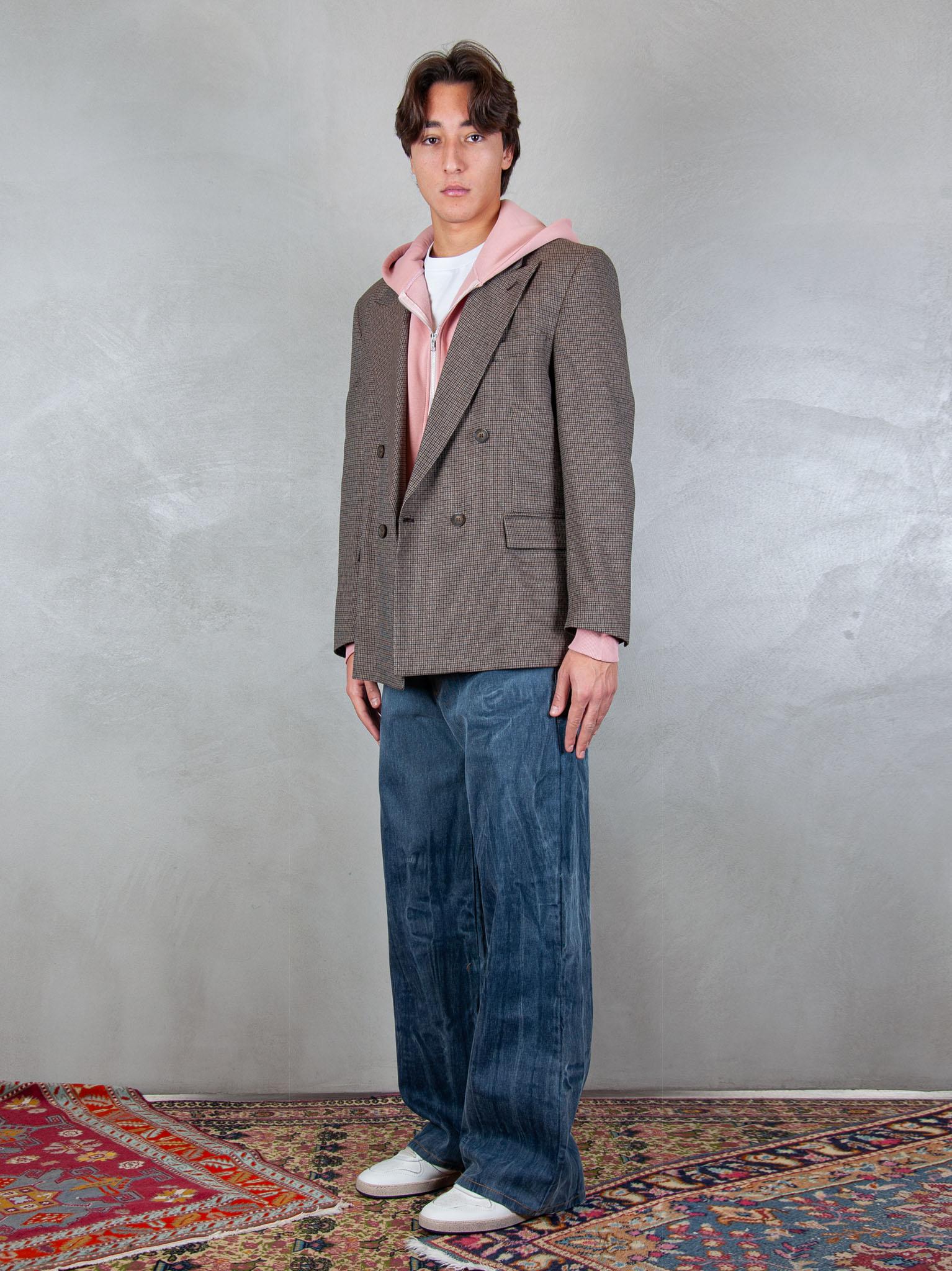 I'M Brian Giacca Oversize Principe di Galles GIA3459 MORO I'm Brain 