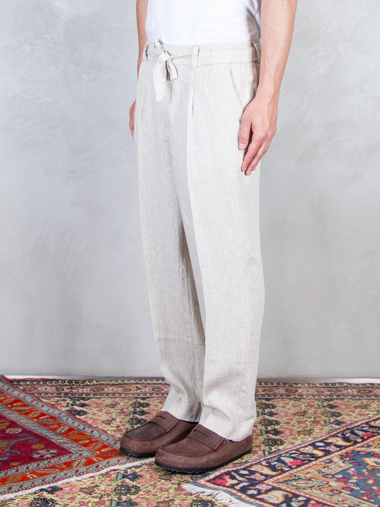 Seinse Pantaloni Coulisse Lino PSE1527 BEIGE Seinse 