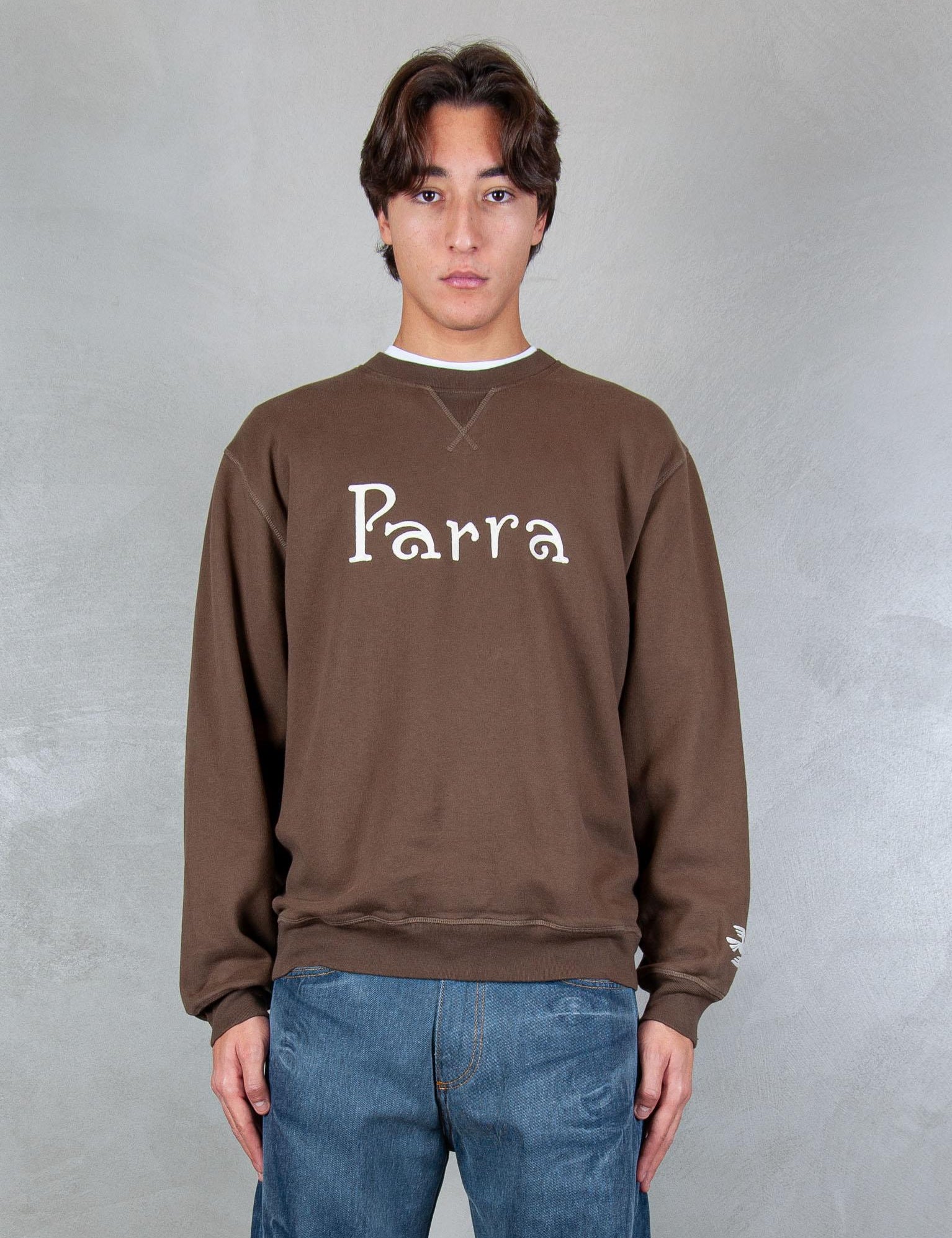 >Weird Trad Logo crewneck 54321 BROWN Parra 