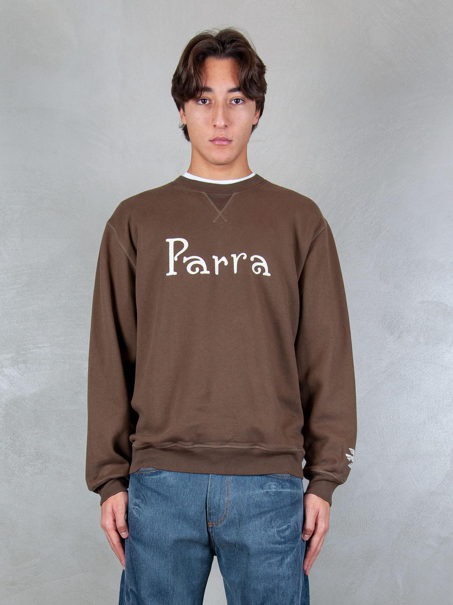 Parra Felpa Weird Trad Logo crewneck 54321 BROWN Parra 