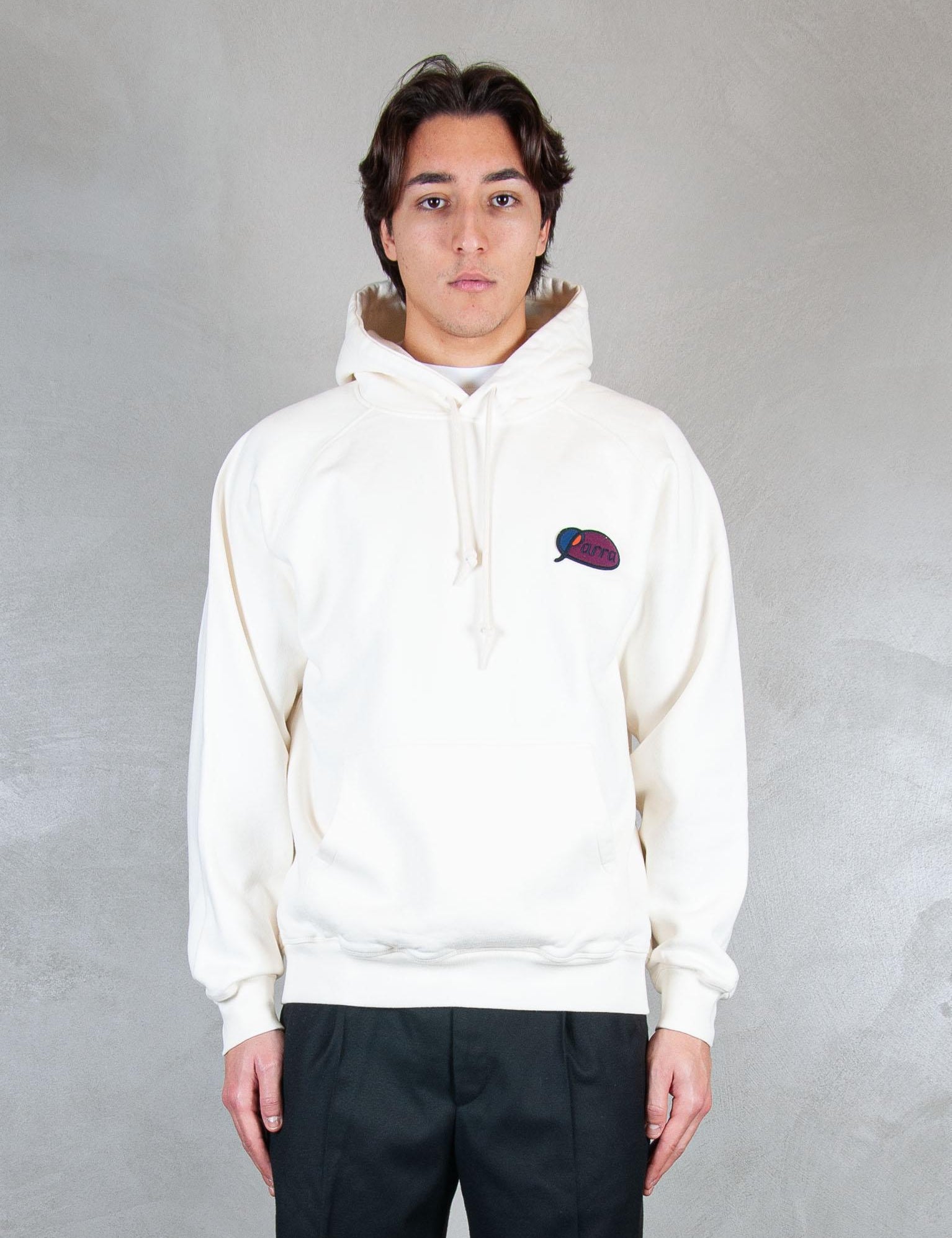 >Circled Script Logo hooded 54430 OFF WHITE Parra 