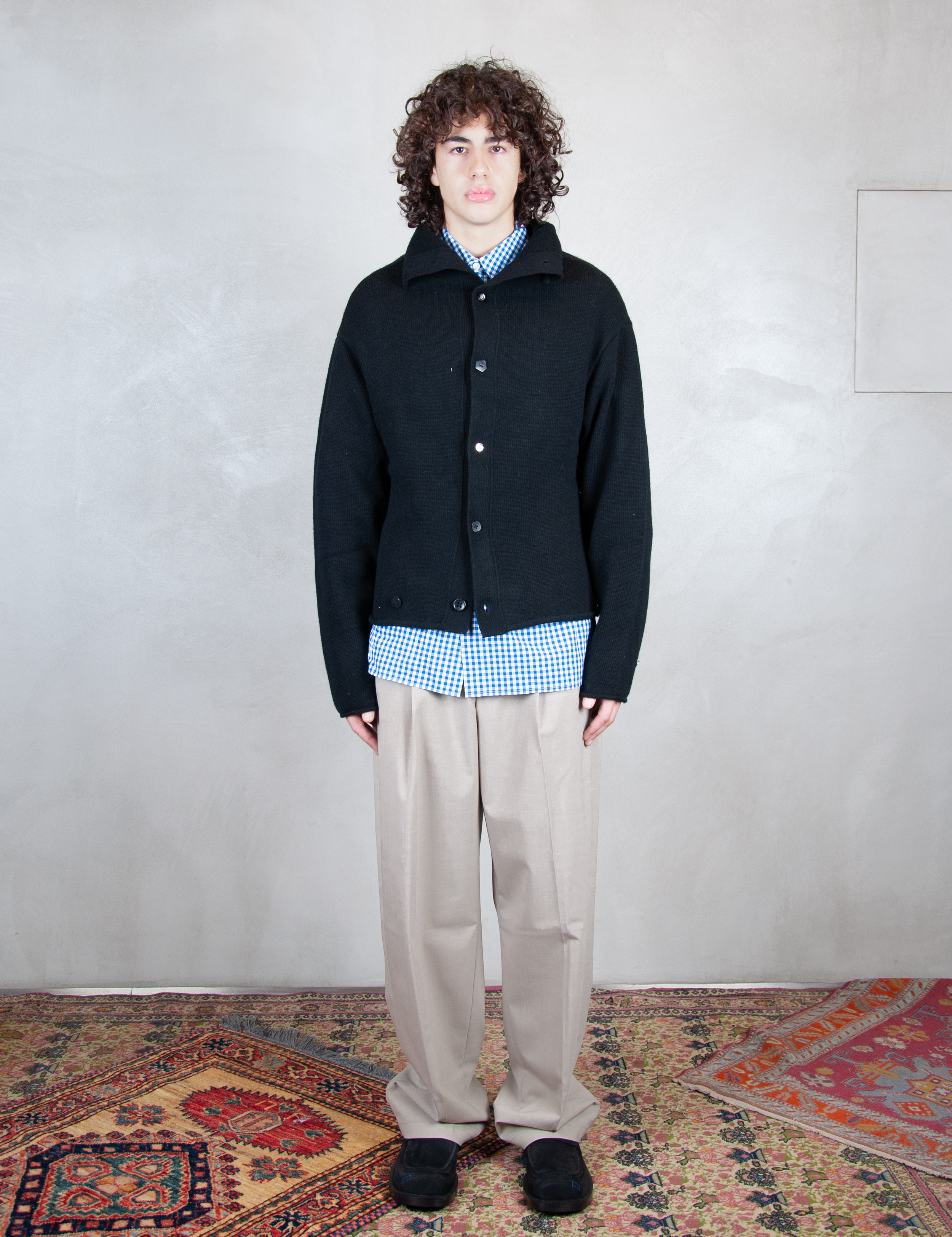 >Turtleneck Cardigan BN01FWKT0703 BK-NOIR Ader Error 
