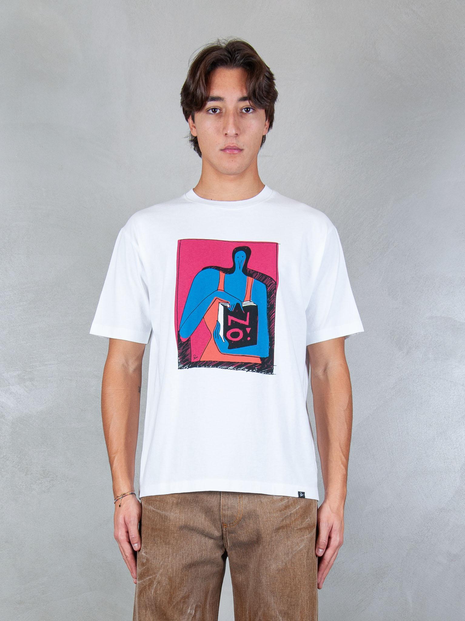 Parra T-shirt No Books tee 54105 WHITE Parra 