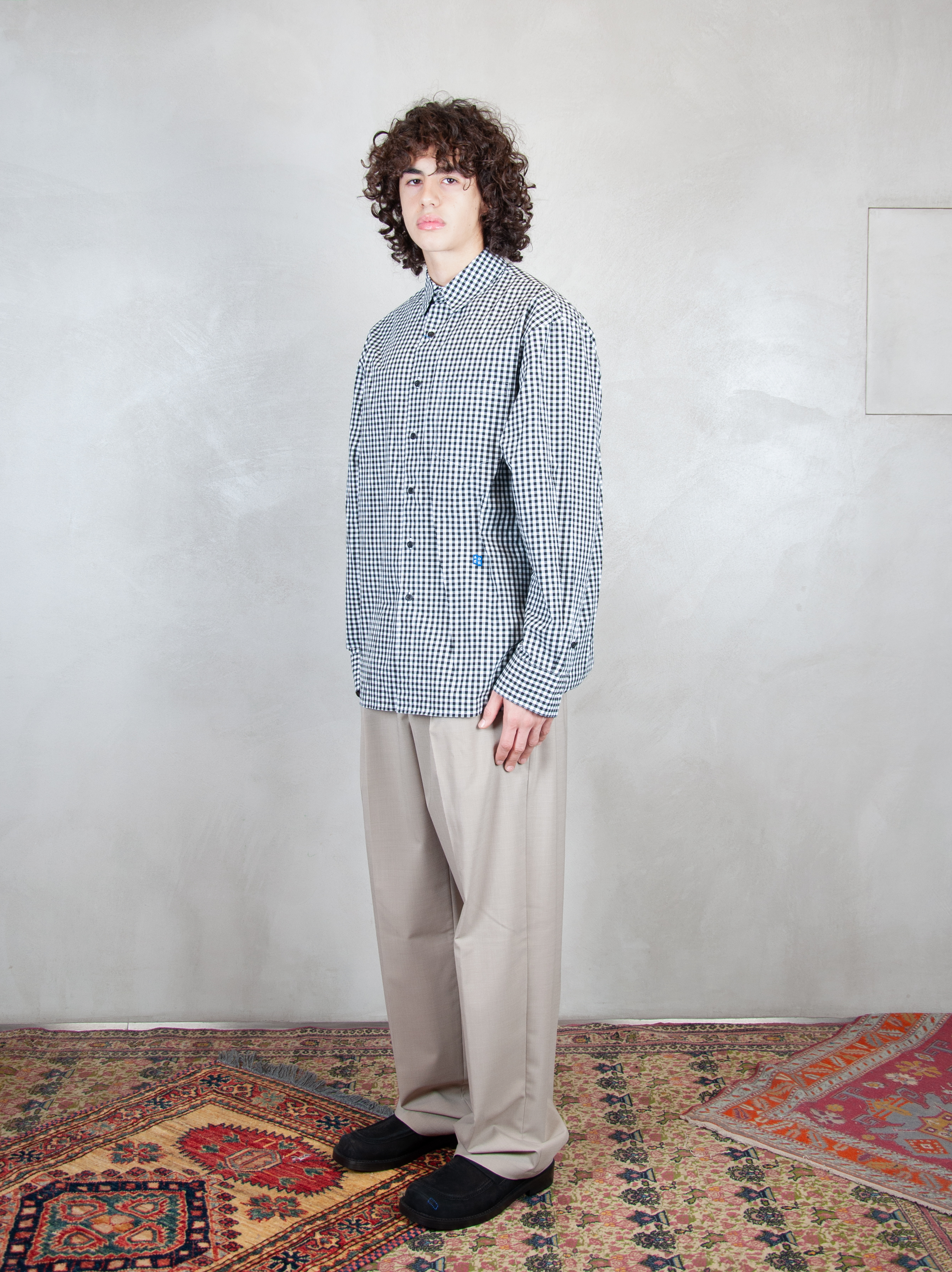 Ader Error Camicia Check Shirt BMSGFYSH0102 BK-NOIR Ader Error 