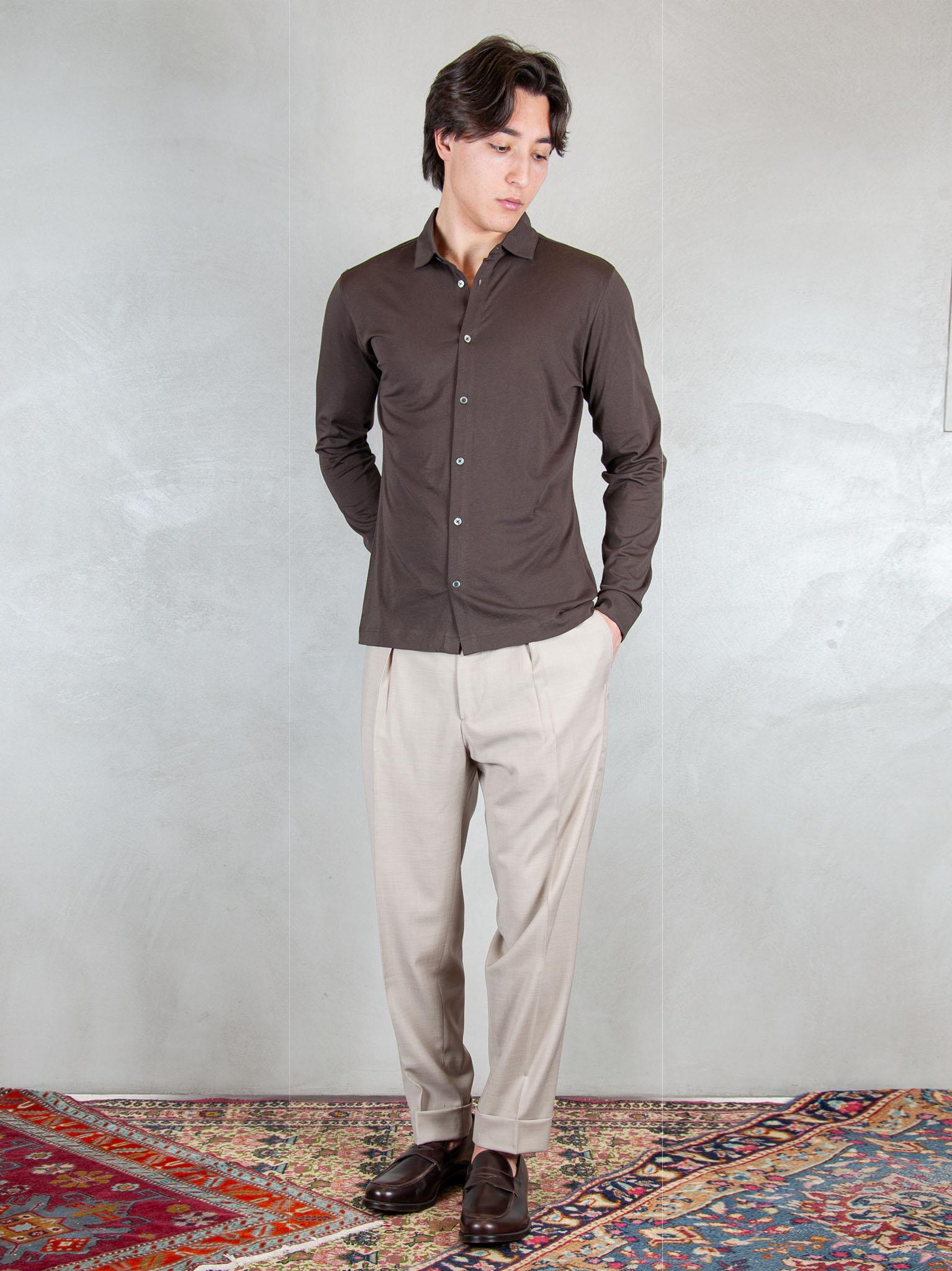 Raphael1966 Polo Camicia Cotone Pima DK17109 MORO Raphael - Dkt 