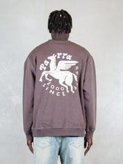 Parra Felpa <BR/>Gasoline crew 55236 BROWN Parra 