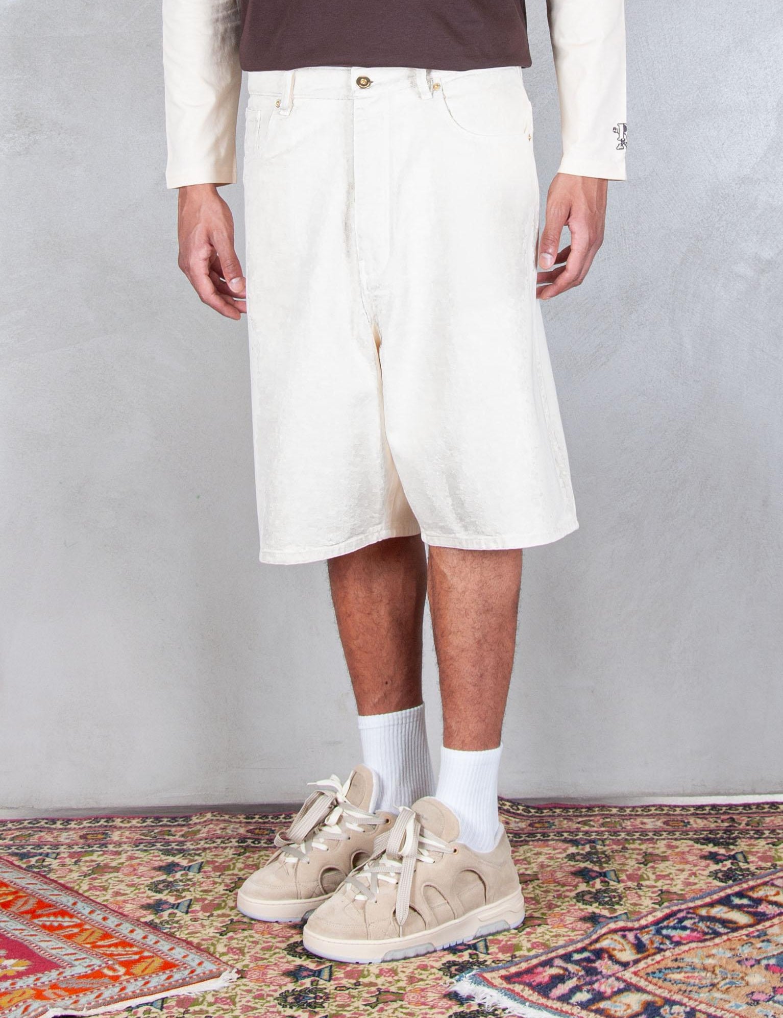 >Le Short Baggy Écru G-BS147-CO188 OW Drôle De Monsieur 