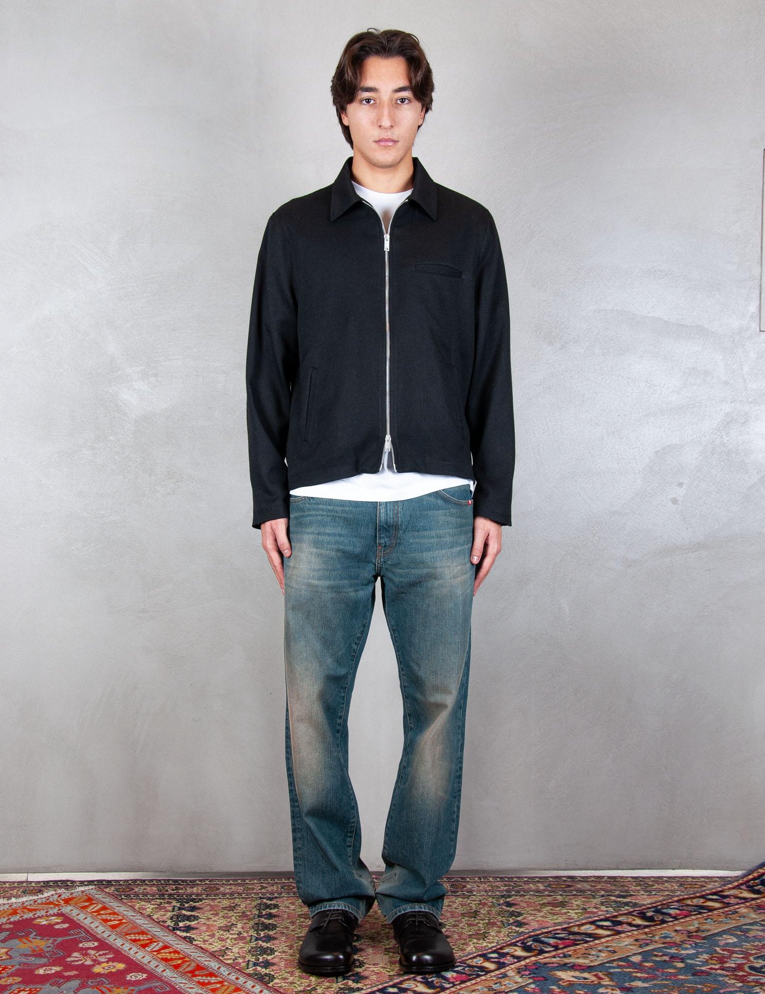 >Overshirt zip GIU3472 NERO I'm Brain 