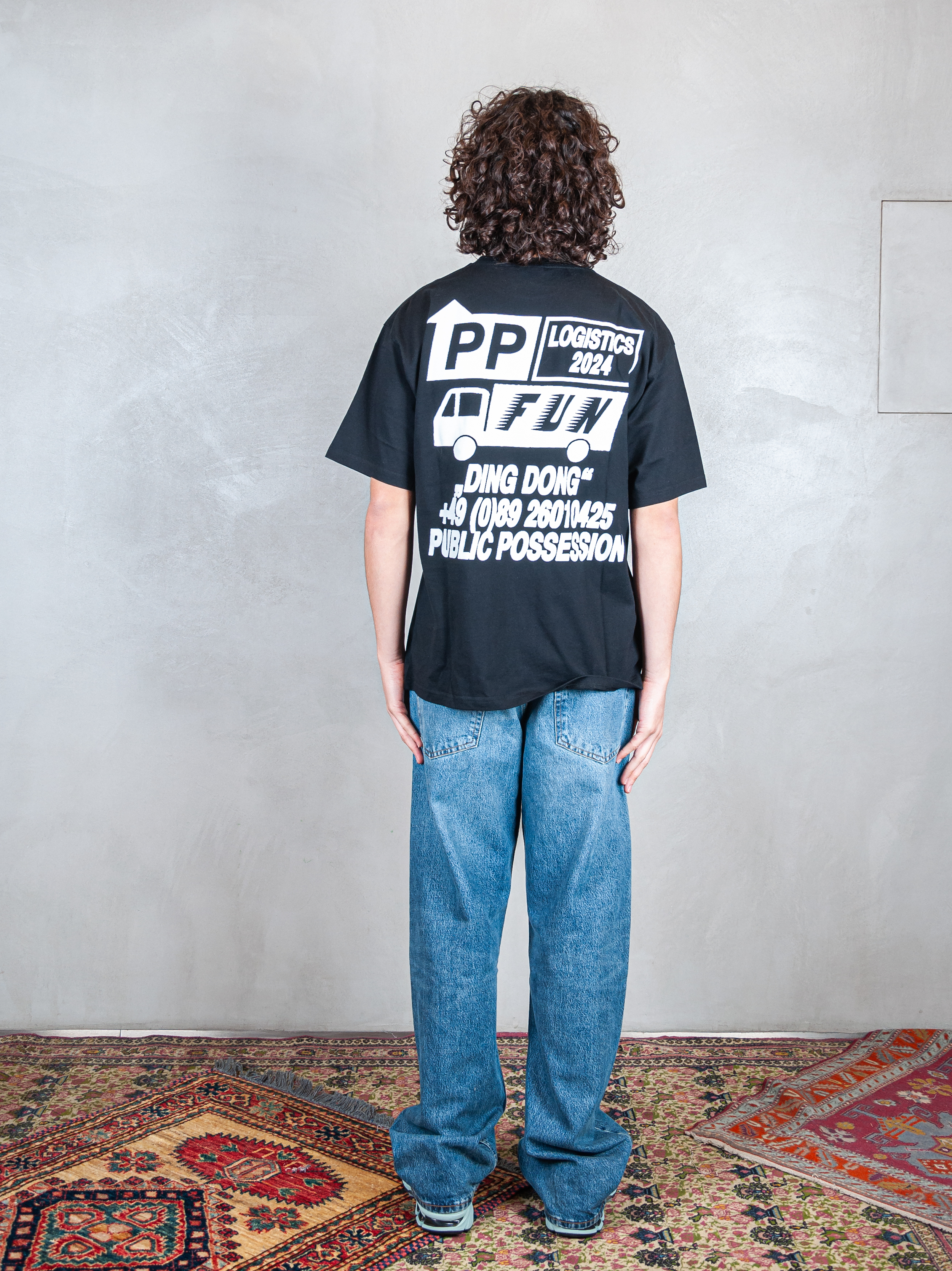 Public Possession t-shirt P.P. Logistik Tee P.P. LOGISTIK BLACK Public Possession 