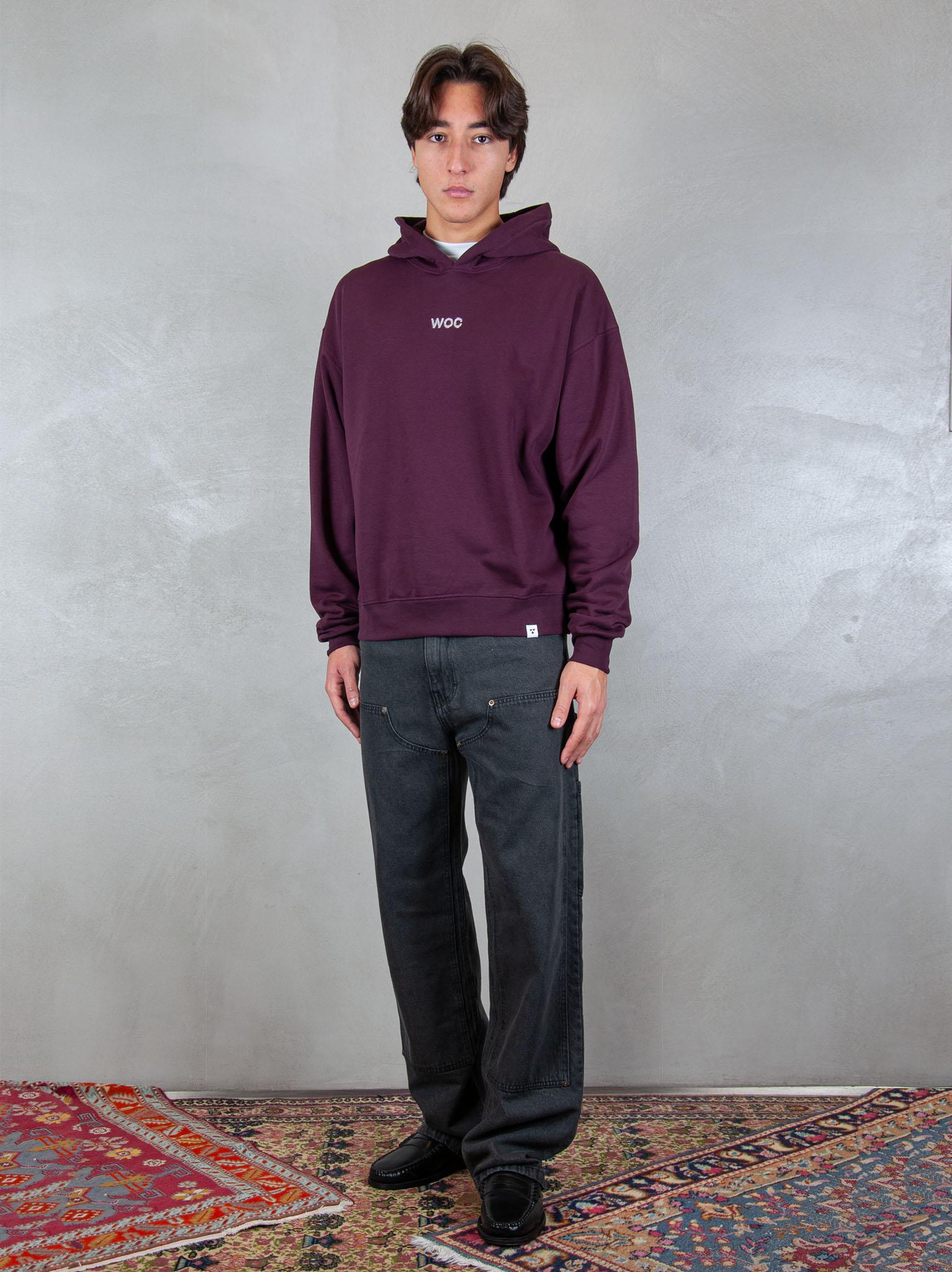 Woc felpa Phoenix hoodie SW037FL VINO WOC 