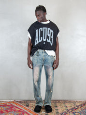 Acupuncture T-shirt <BR/>Touch Down TOUCH DOWN WASHED BLACK Acupuncture 