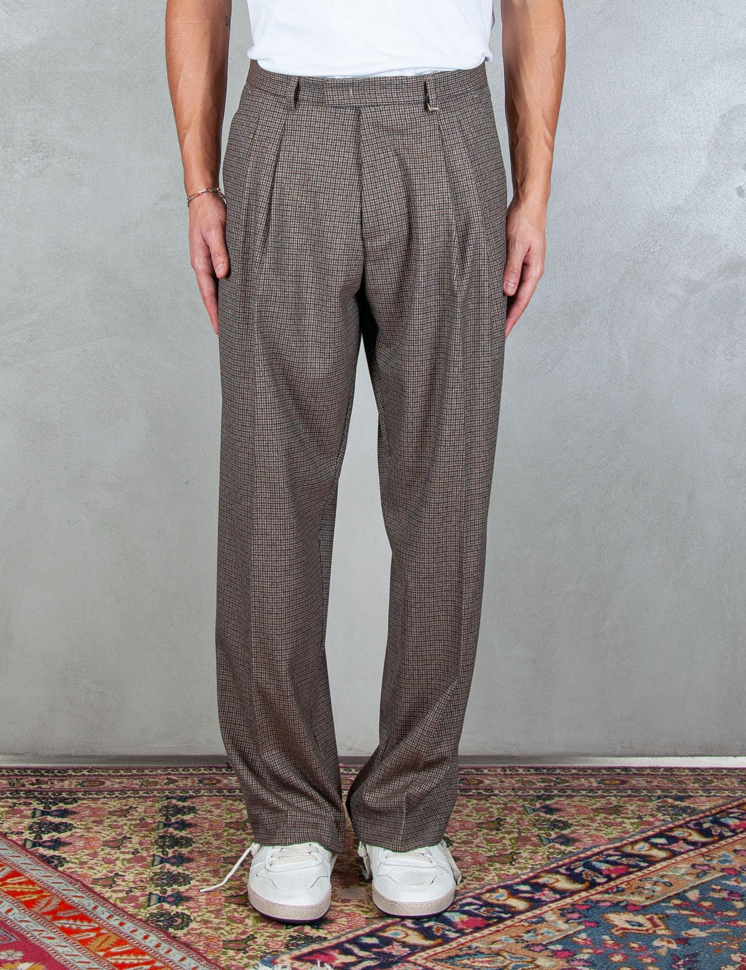 >Pantalone 2 pinces Pricipe di Galles PA3504 MORO I'm Brain 