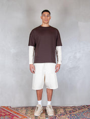 Drôle De Monsieur Bermuda <BR/>Le Short Baggy Écru G-BS147-CO188 OW Drôle De Monsieur 