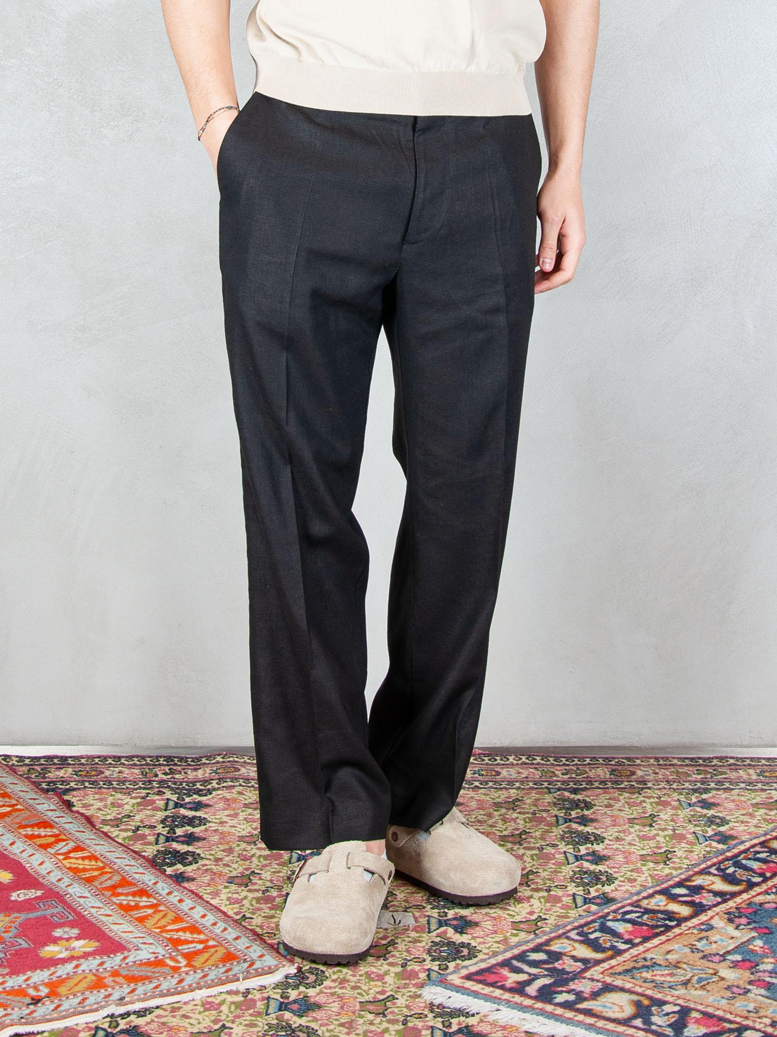 I'M Brian Pantalone Regular Lino PA3703 NERO I'm Brian 