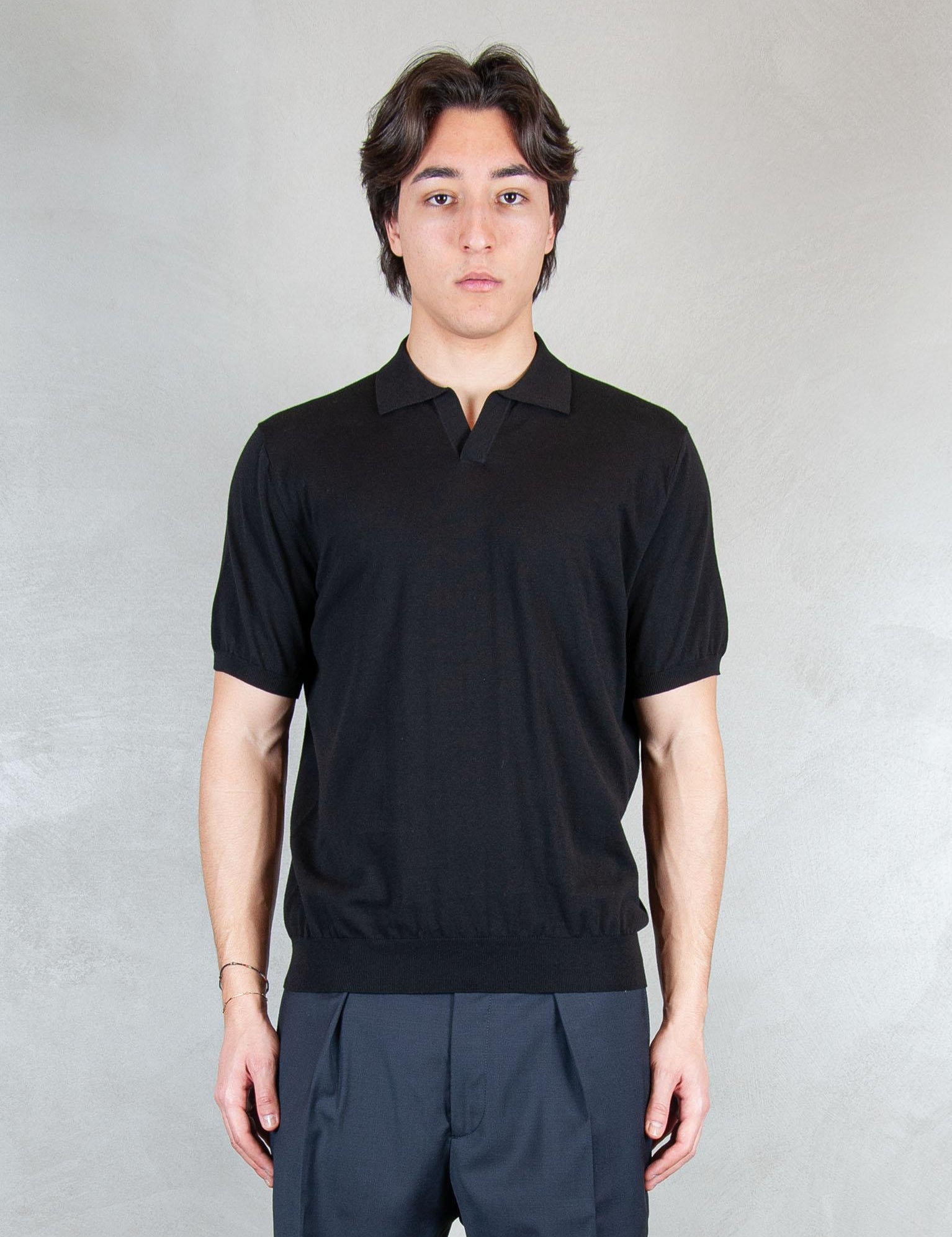 >Polo Capri Cotone Crepe DK17008 NERO Raphael - Dkt 
