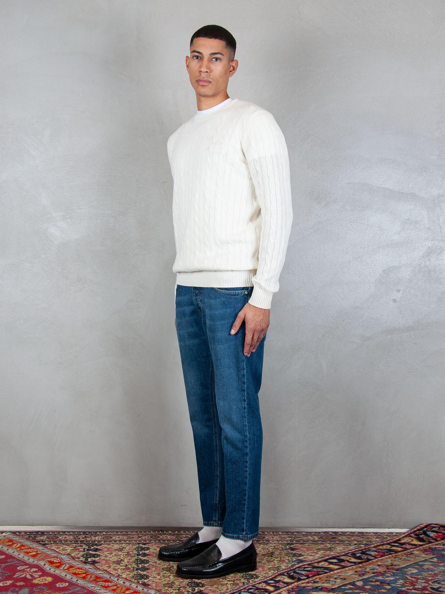 Luigi Gentile Maglia Girocollo Treccia LG1202 02 Luigi Gentile 