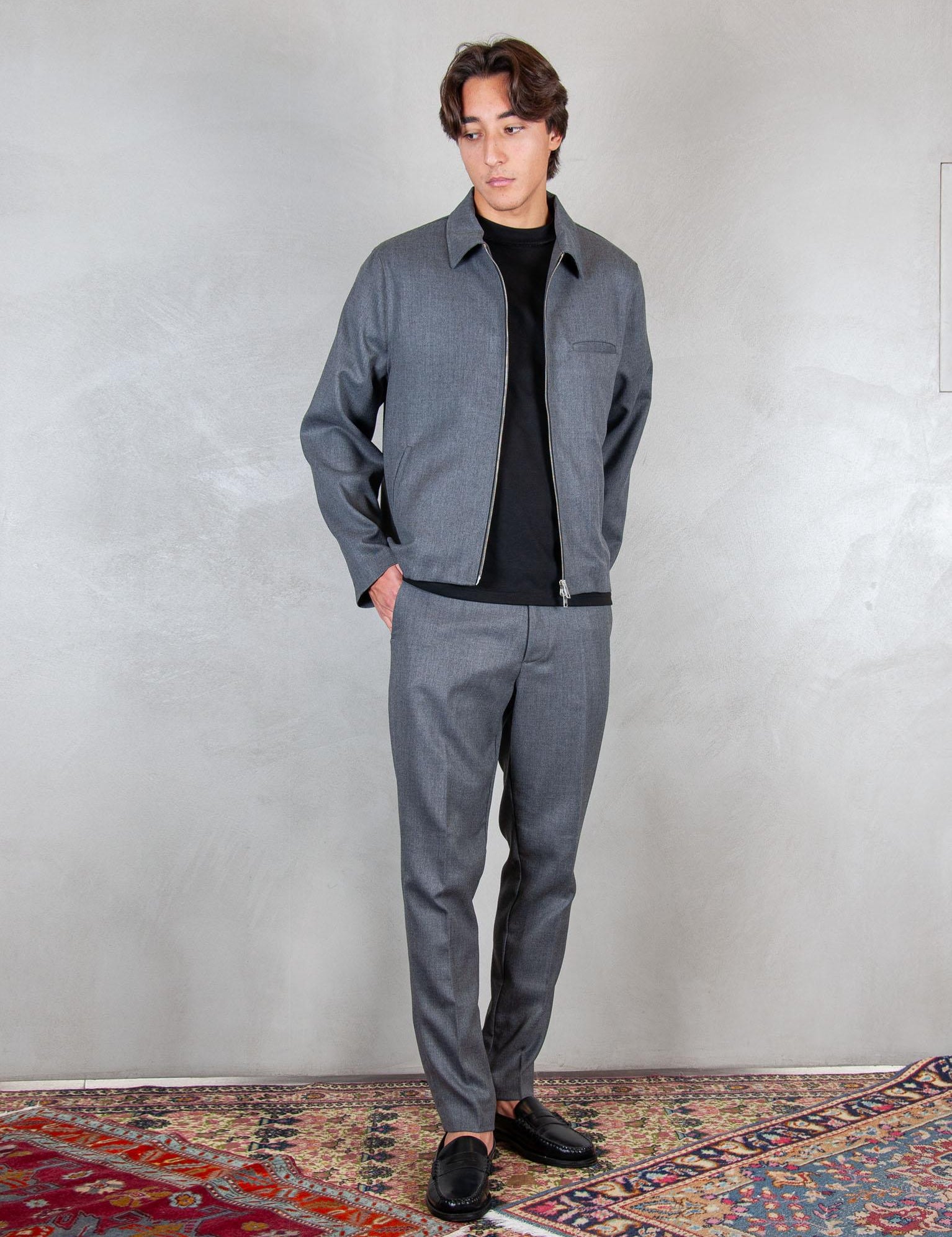 >Overshirt zip GIU3472 GRIGIO I'm Brain 